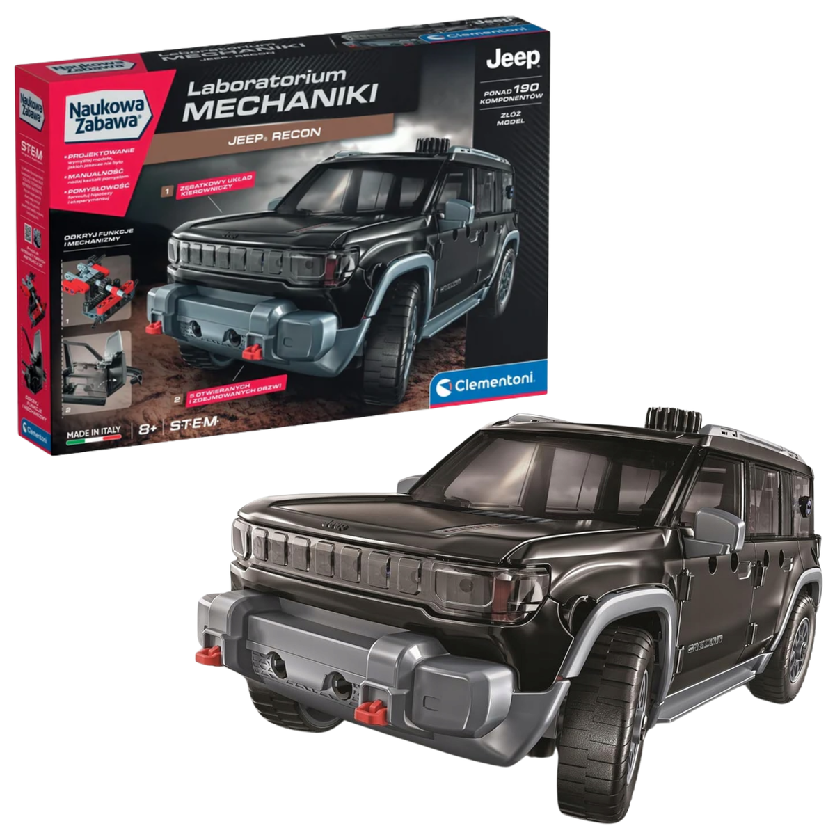 Science & Play Mechanics Laboratory Jeep Recon Polish Version Clementoni 50401