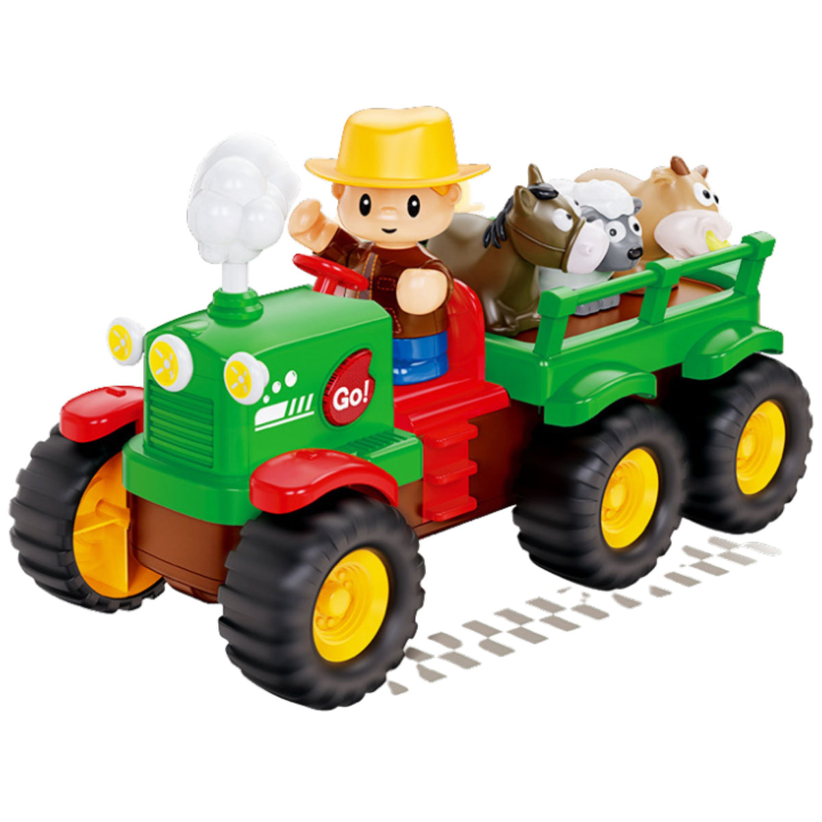Educational Interactive Tractor For Toddlers Animals Lights Sounds