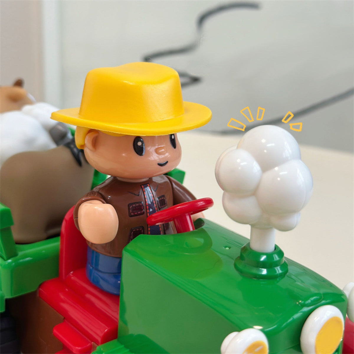 Educational Interactive Tractor For Toddlers Animals Lights Sounds