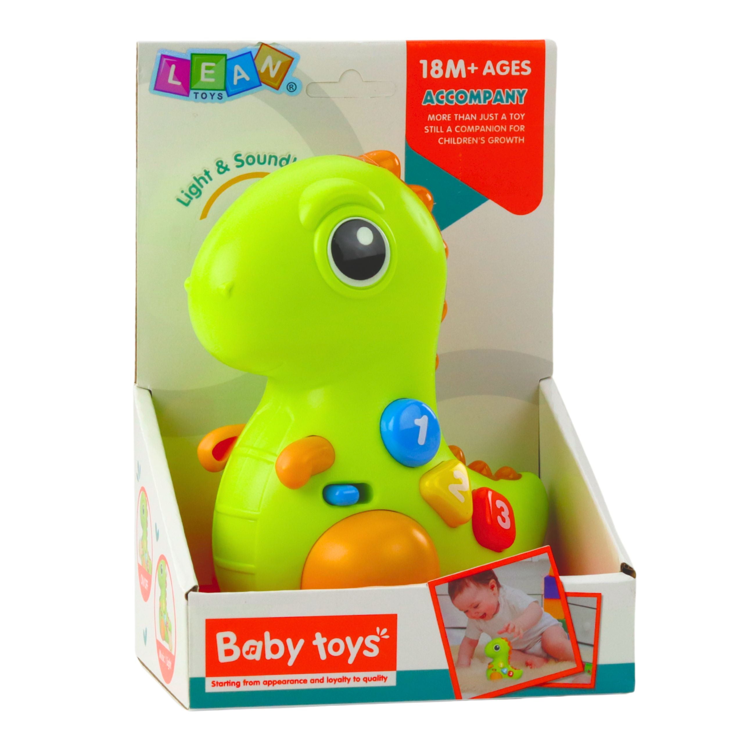 Interactive Toy For Toddlers Dinosaur On Wheels Lights And Sounds