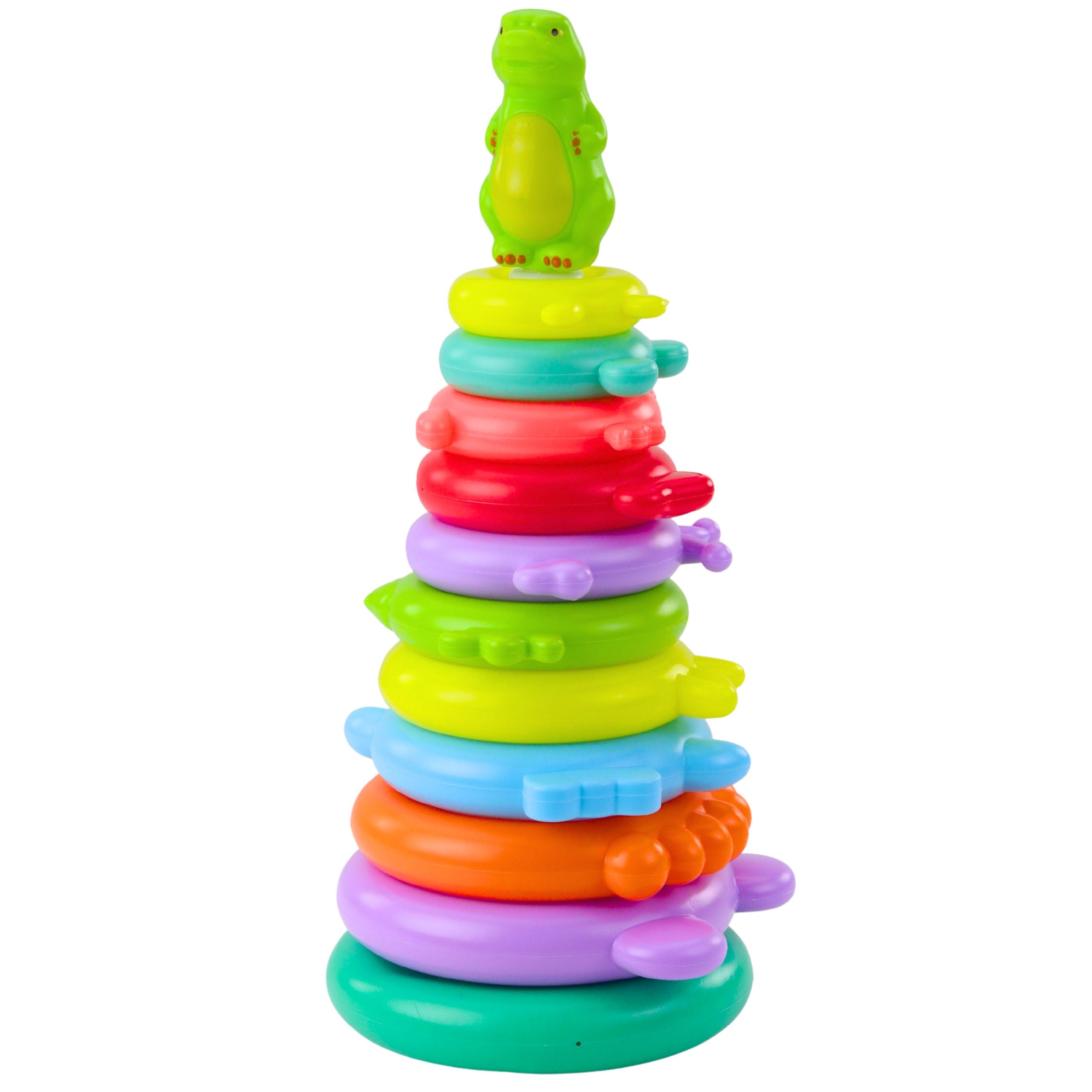 Educational Pyramid Puzzle Dinosaur Figure Stickers 12 Levels