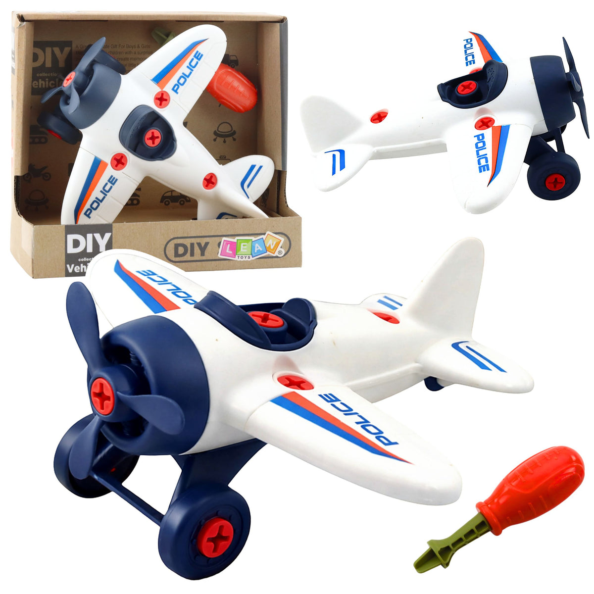 Diy Creative Kit: Screwdriver Plane Police Screwdriver