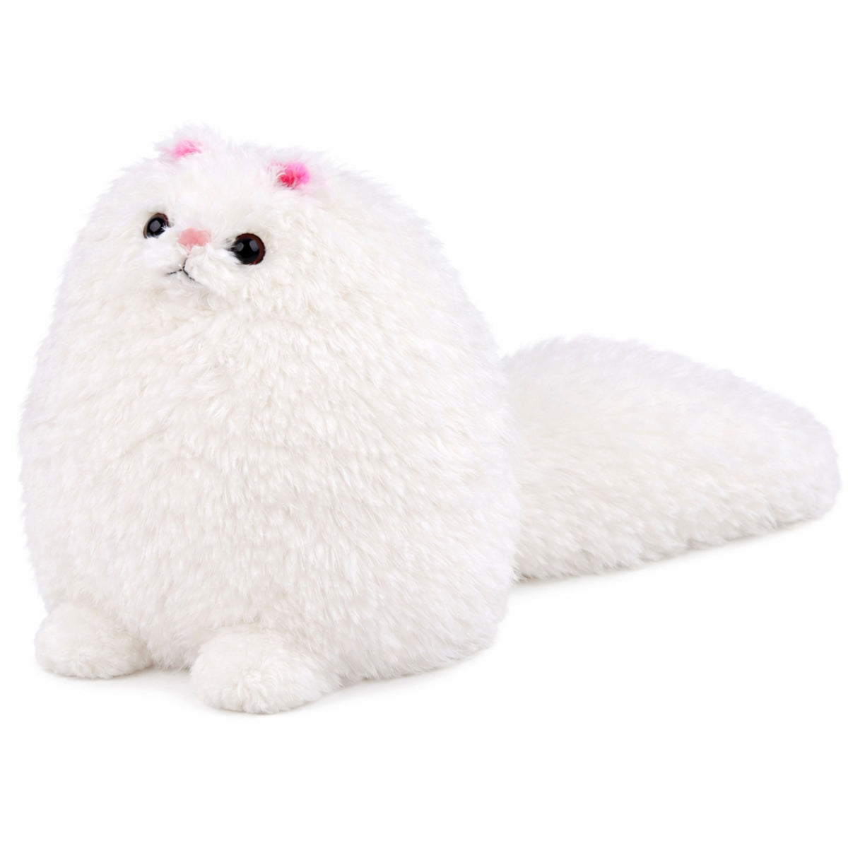 Plush Toy Cuddly Big Cat With Long Tail Fluffy 30 X 30 Cm