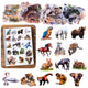 Set Of Slippery Transparent Wild Animal Stickers 50 Pcs.