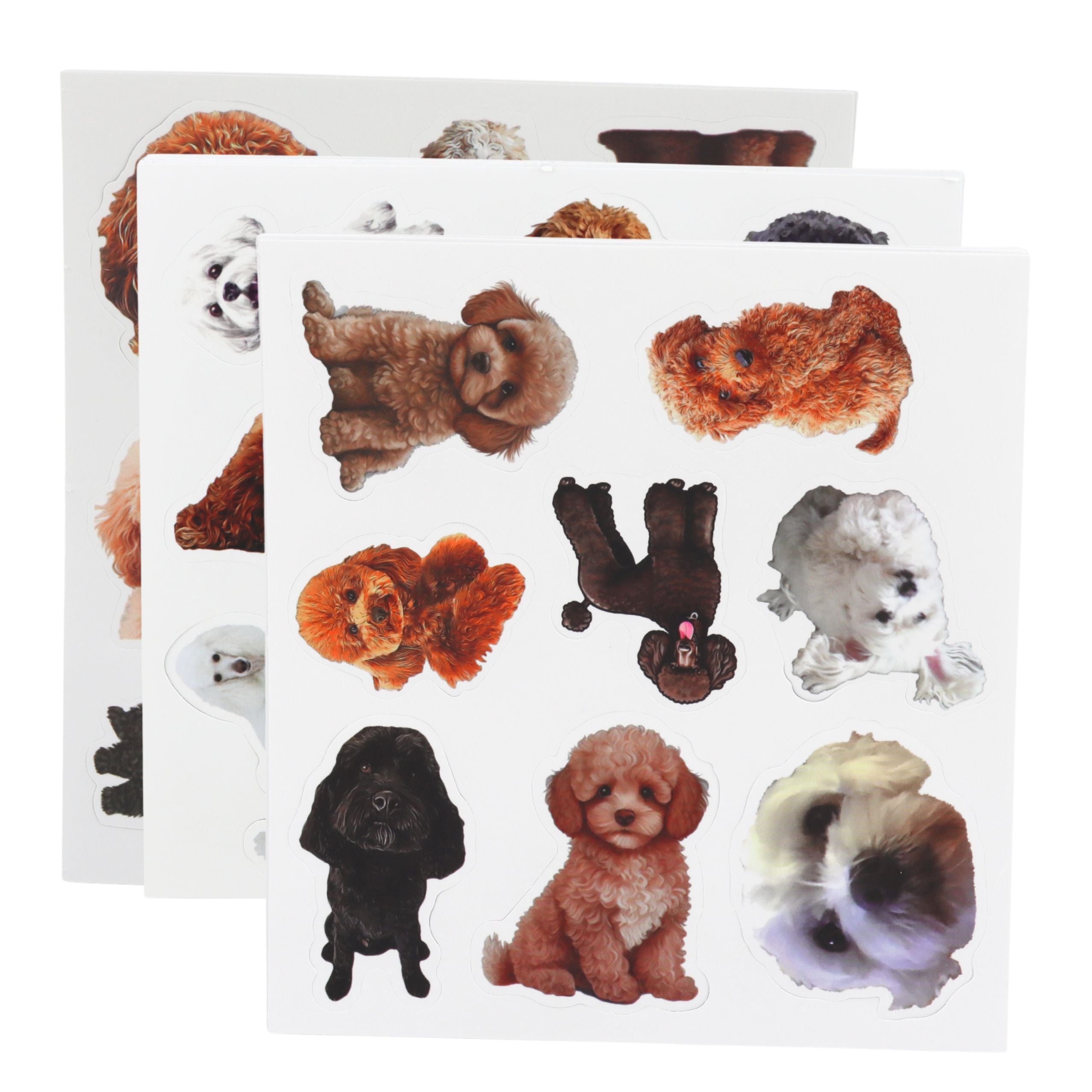 Set Of Stickers With Boxes And Dogs For Decorating Various Motifs 54 Pcs.