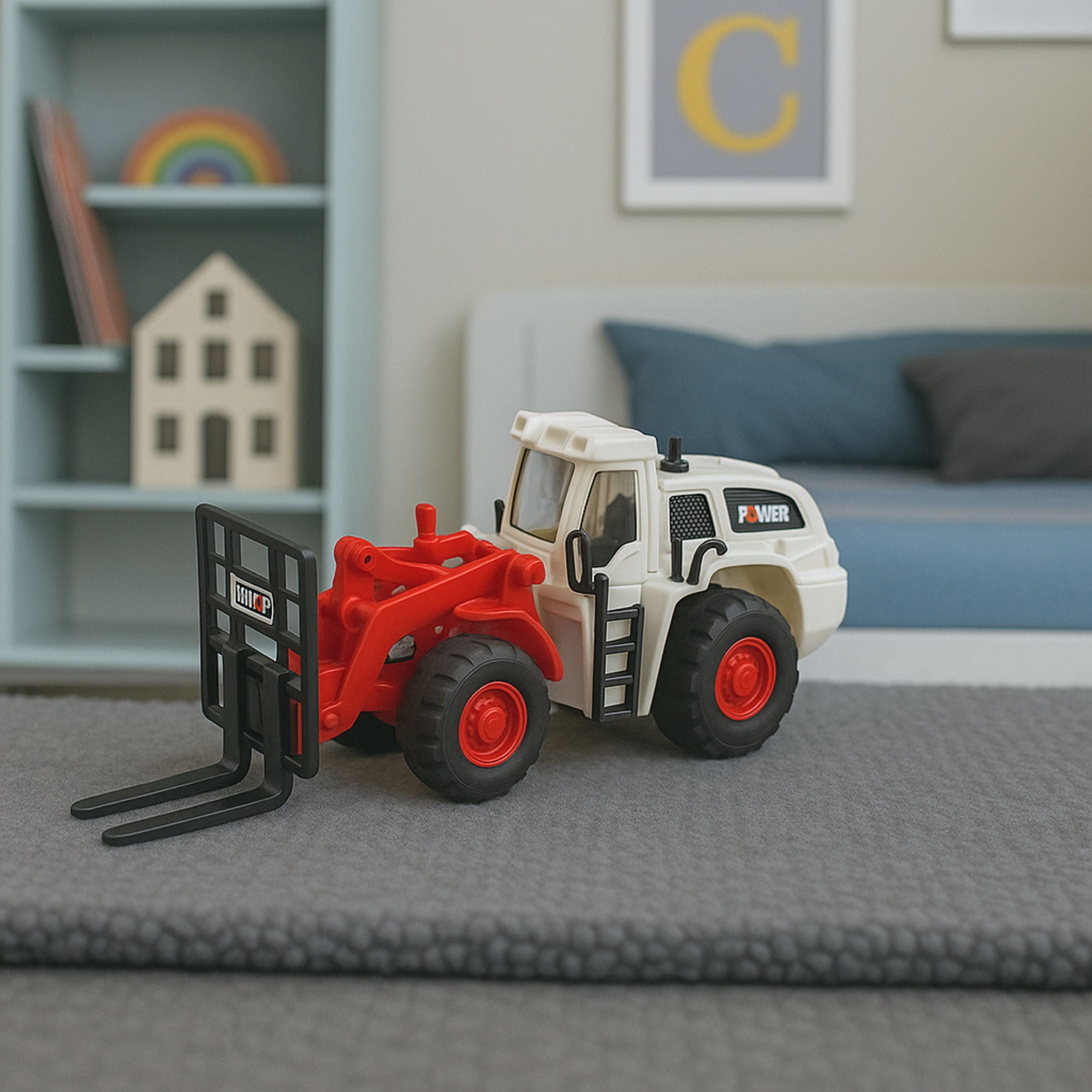 Forklift Metal Forks Adjustable Lights Sounds