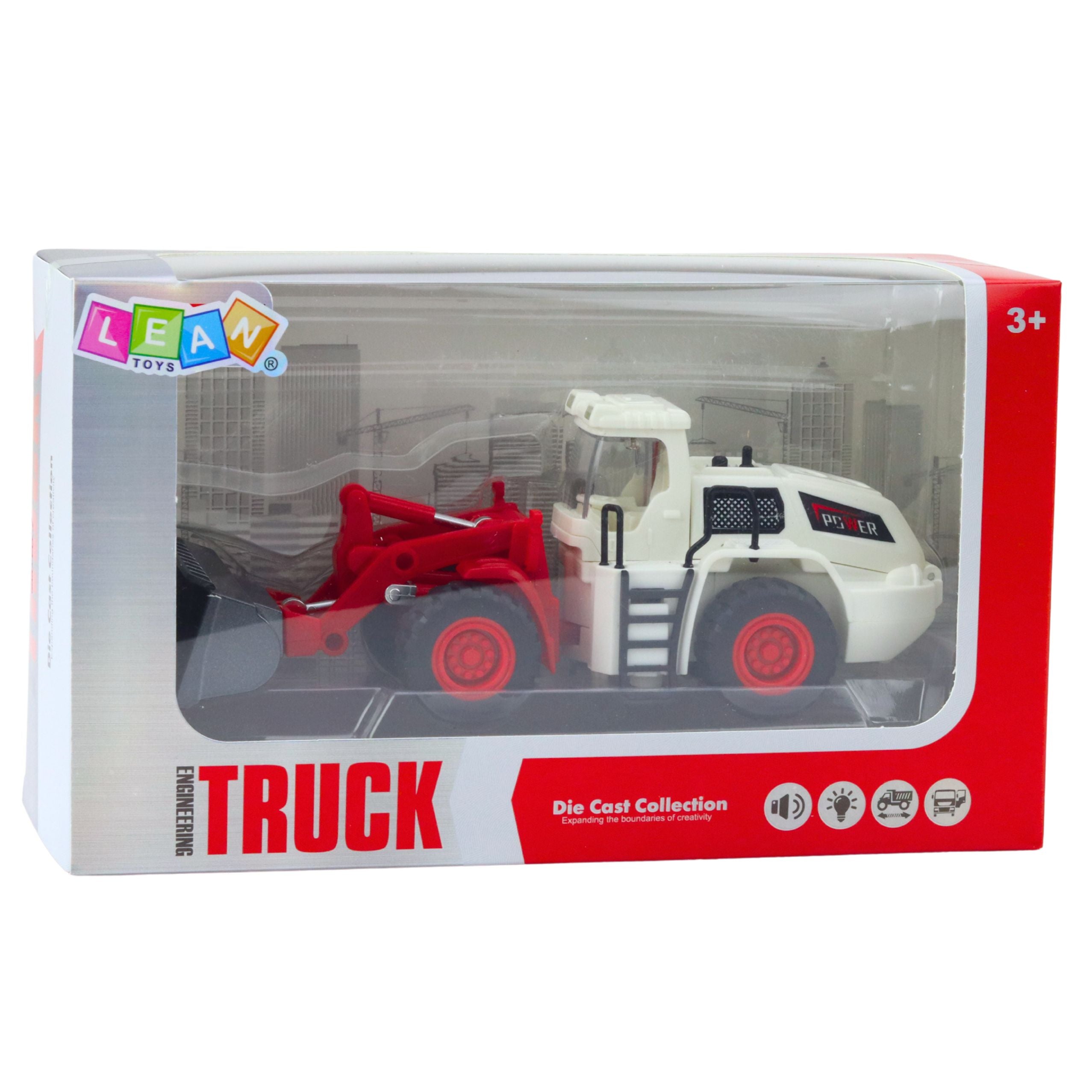 Construction Vehicle Excavator Bulldozer Movable Metal Bucket Lights Sounds