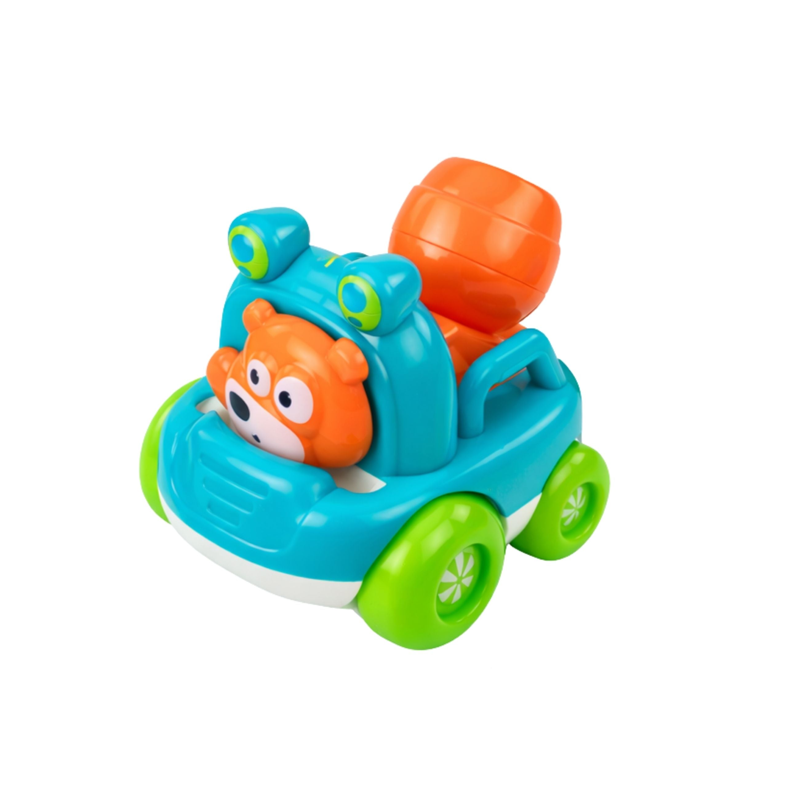 Set Of Construction Vehicles With Animals For Toddlers Colorful 3 Pcs.