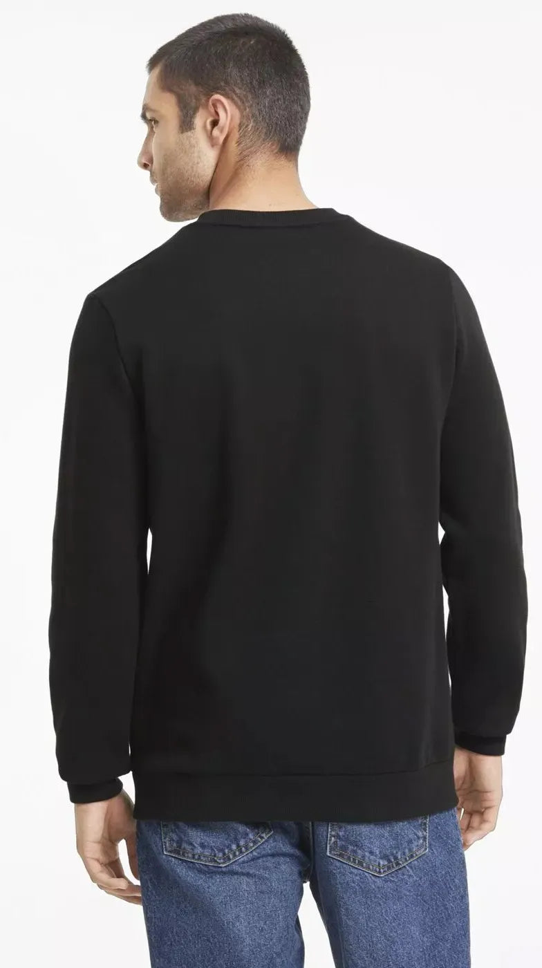 Puma Sweat-shirt Essential Big Logo Crew pour homme Noir Noir