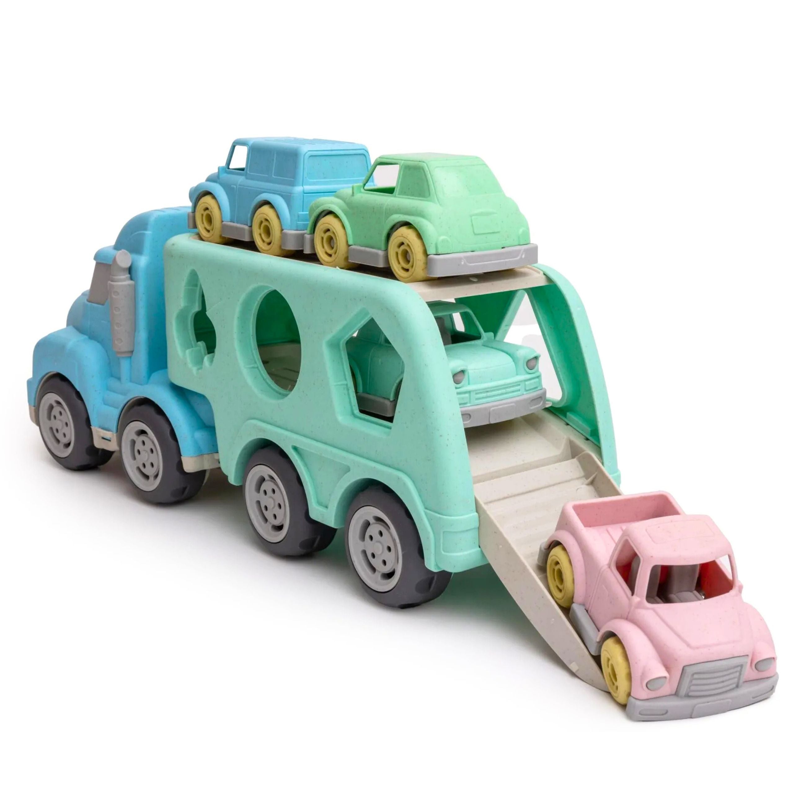 Truck Tow Truck Educational Sorter With Cars Blocks Pastel Bio Plastic