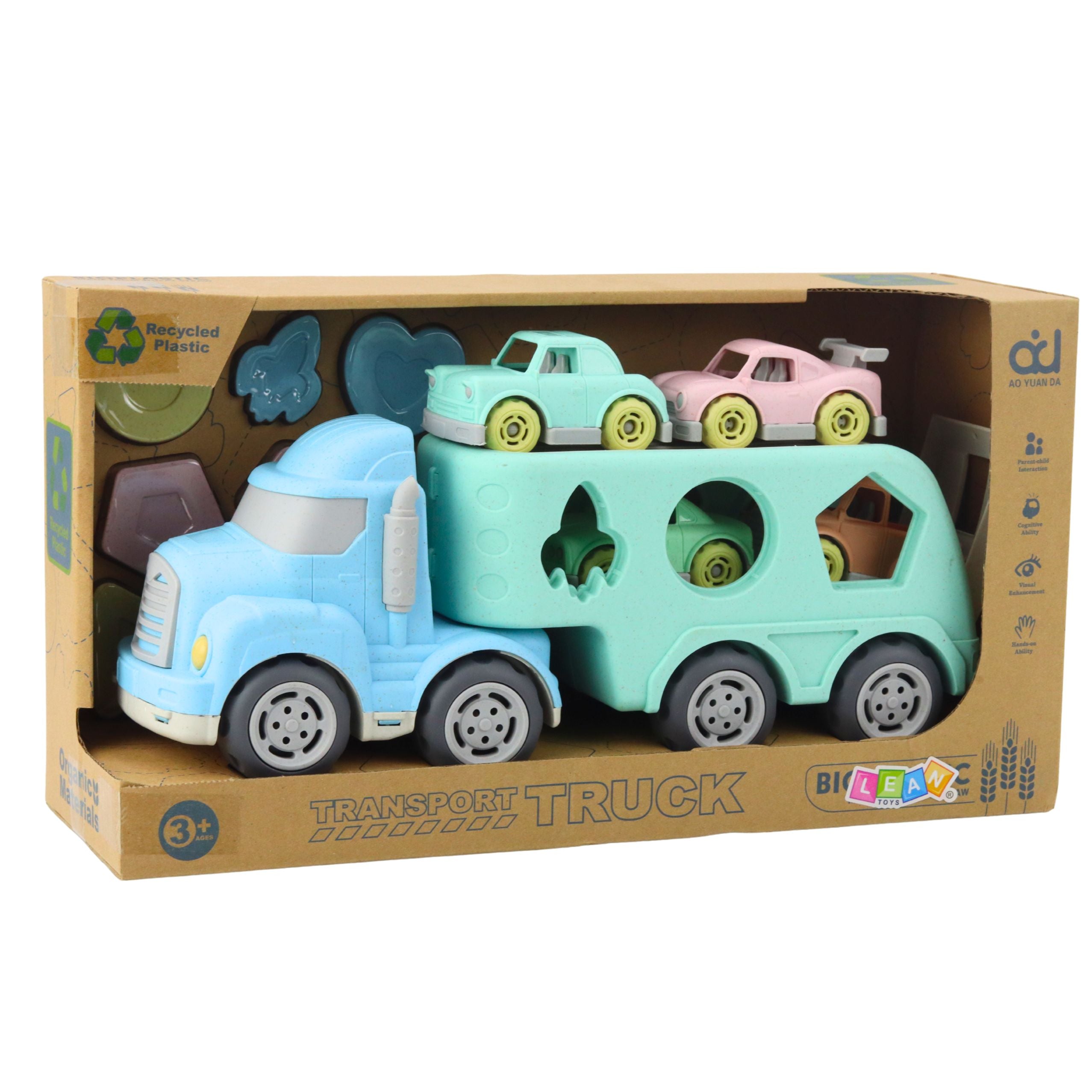 Truck Tow Truck Educational Sorter With Cars Blocks Pastel Bio Plastic