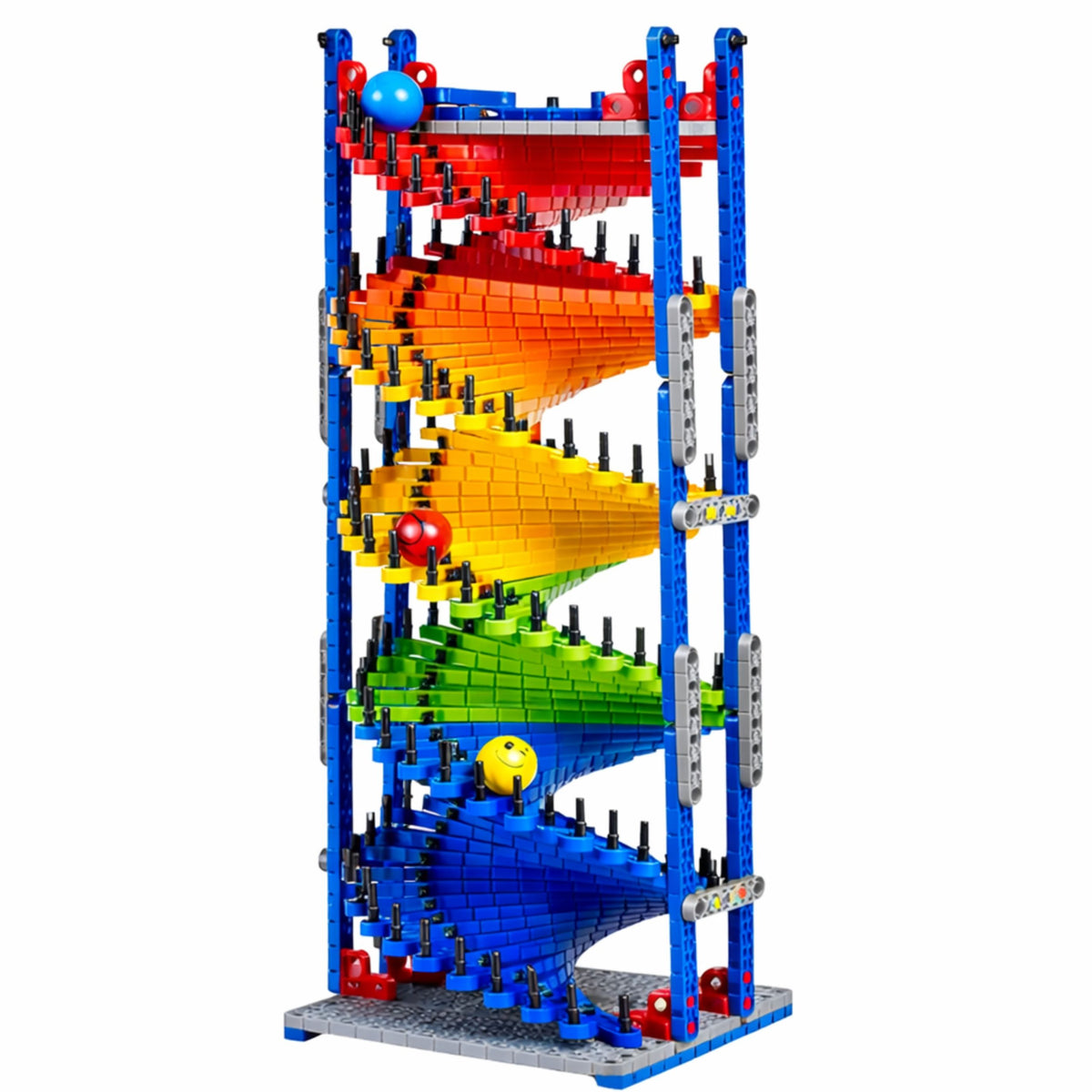 Educational Construction Blocks Slide Track For Balls Colorful 550 Pcs.