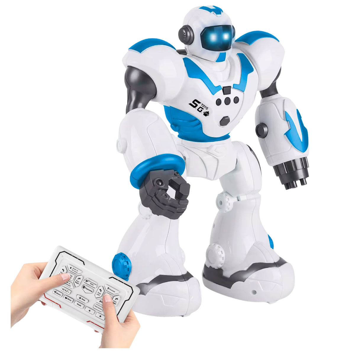 Interactive Remote Controlled Robot Rc 16 Functions Lights Sounds Blue