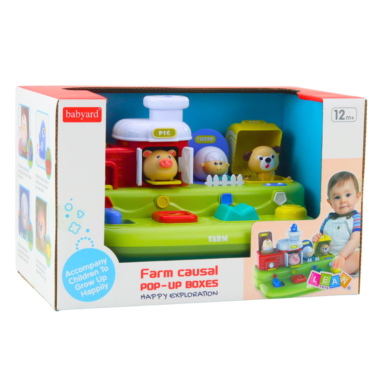 Brinquedo educativo interativo para crianças - Fazenda de animais pop-up