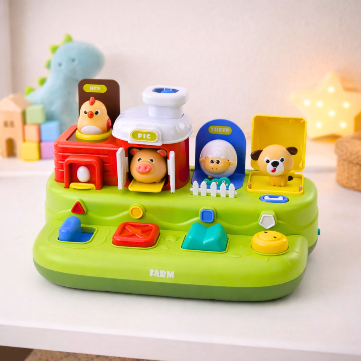 Brinquedo educativo interativo para crianças - Fazenda de animais pop-up