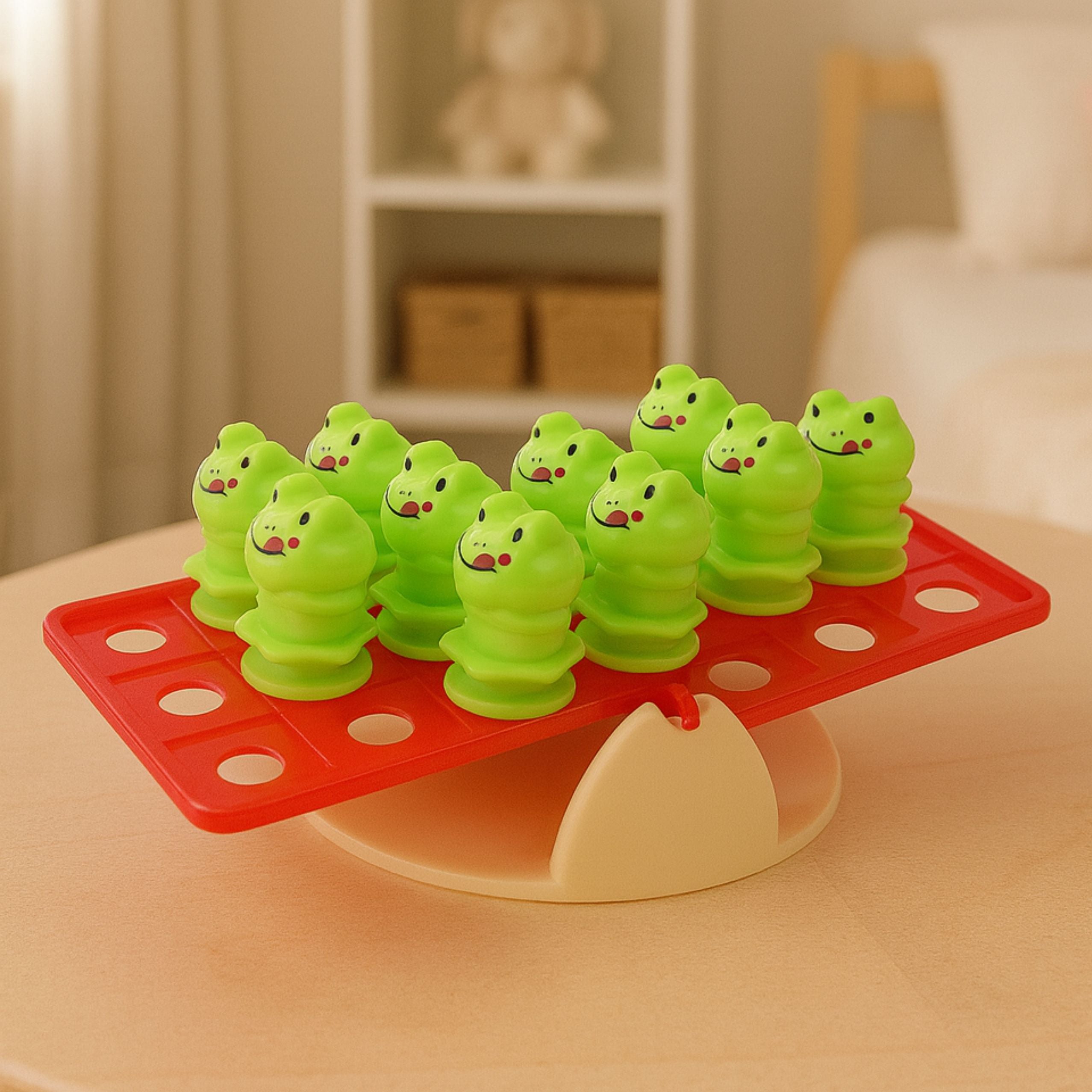 Educational Skill Game For Children Balancing Frogs