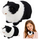 Guinea Pig Realistic Soft Fur Animal Black And White 12 Cm