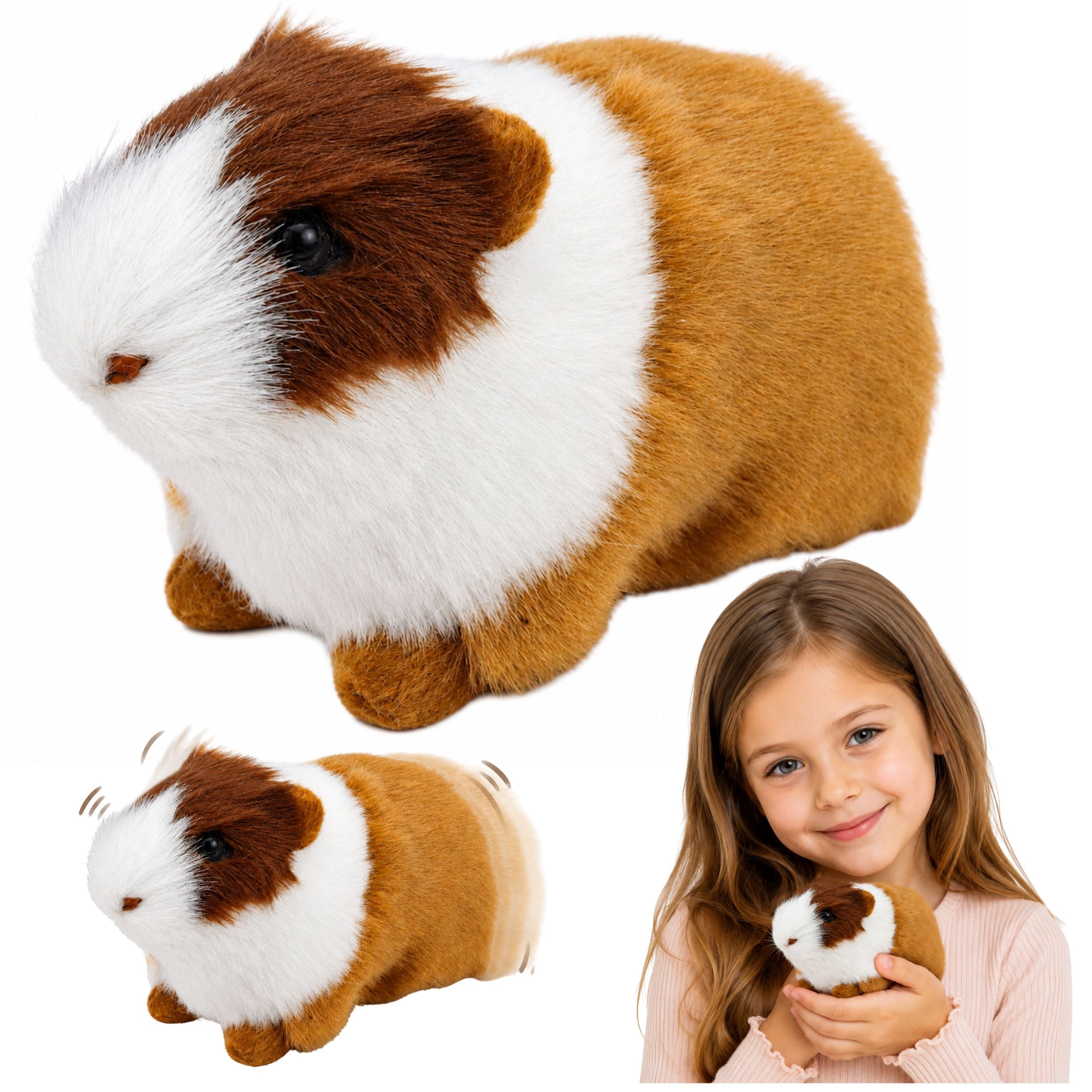 Guinea Pig Realistic Soft Fur Animal Brown 12 Cm