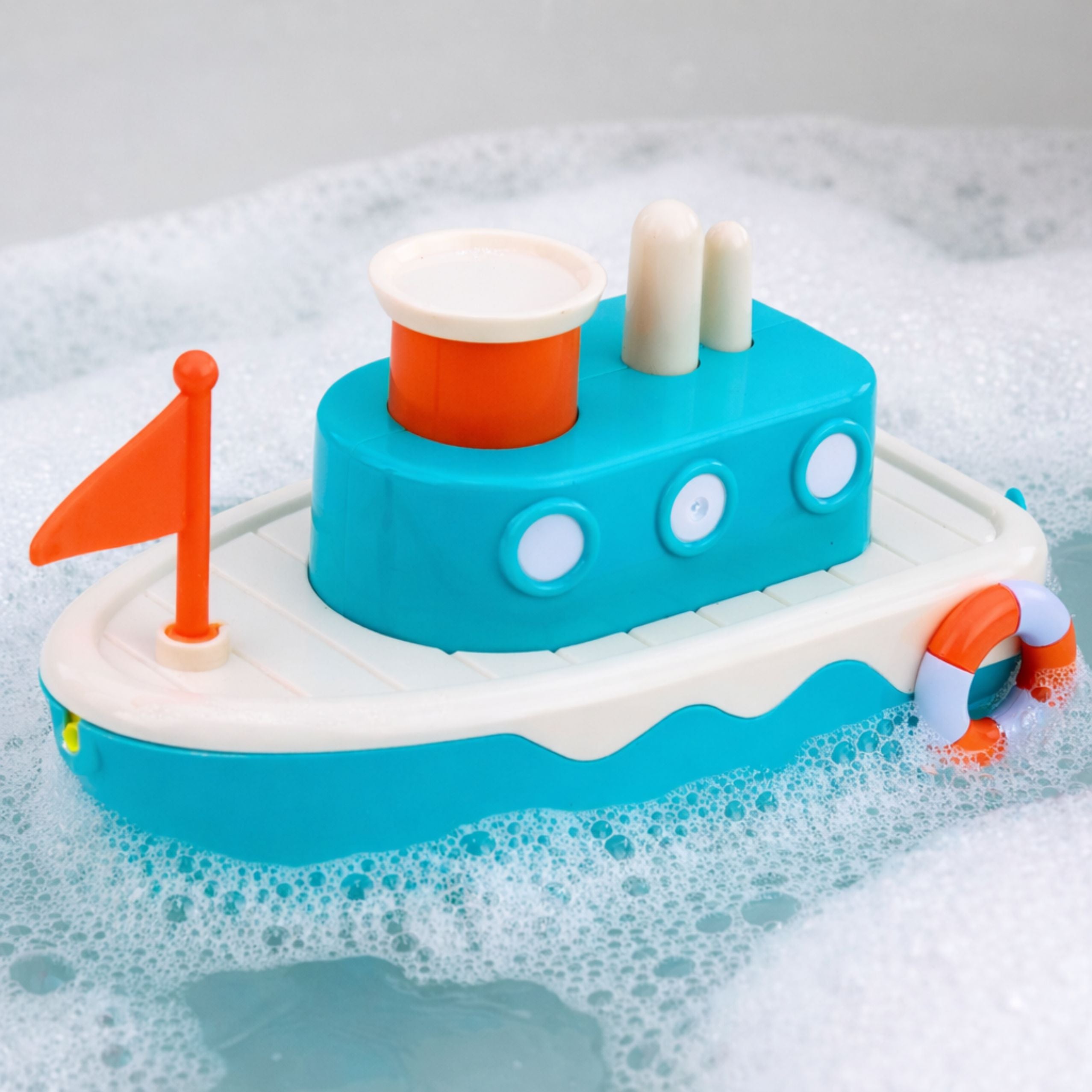Wind-up Bath Toy - Blue Water Squirting Ship