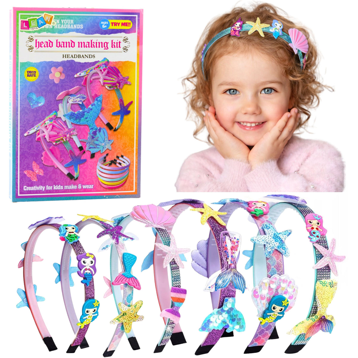Diy Creative Kit For Making Seashell Mermaid Hairbands