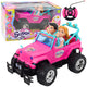 Auto fuoristrada telecomandata con bambole rosa 1:16