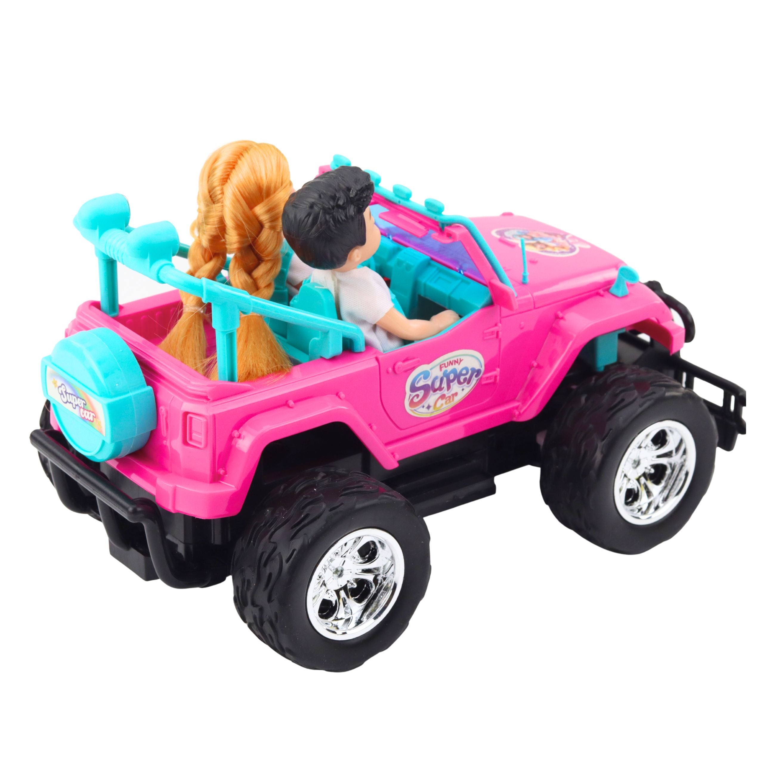 Remote Controlled Rc Off-road Car With Dolls Pink 1:16