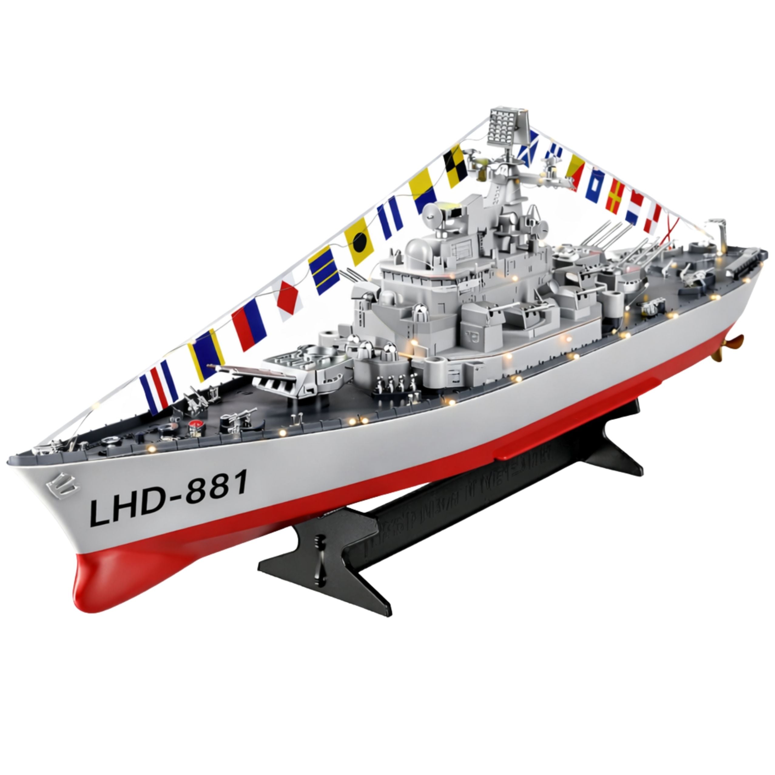 Rc Aircraft Carrier Warship Remote Controlled Led Lighting 1:390