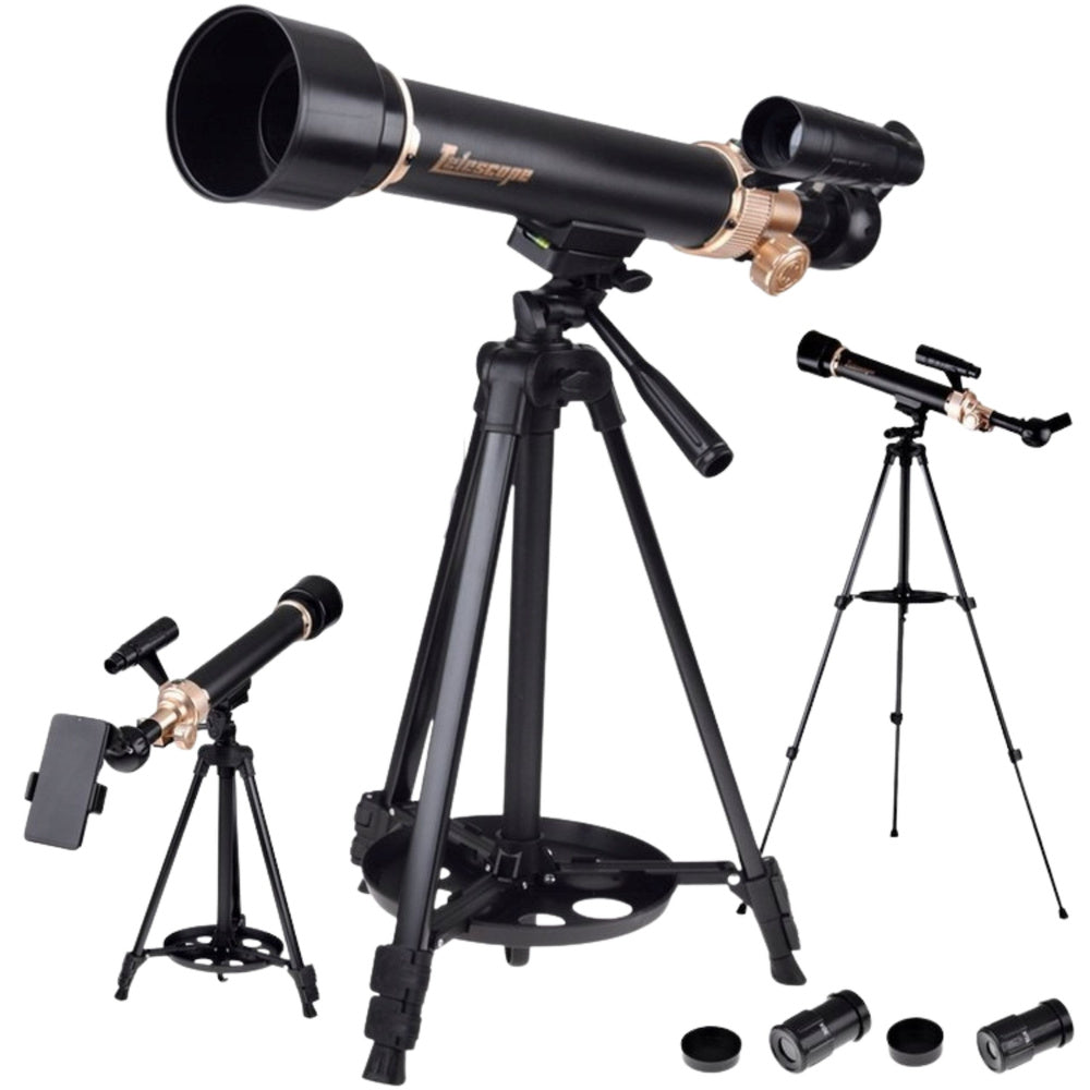 Educational Aluminum Astronomical Telescope With Tripod And Accessories 1.35 M