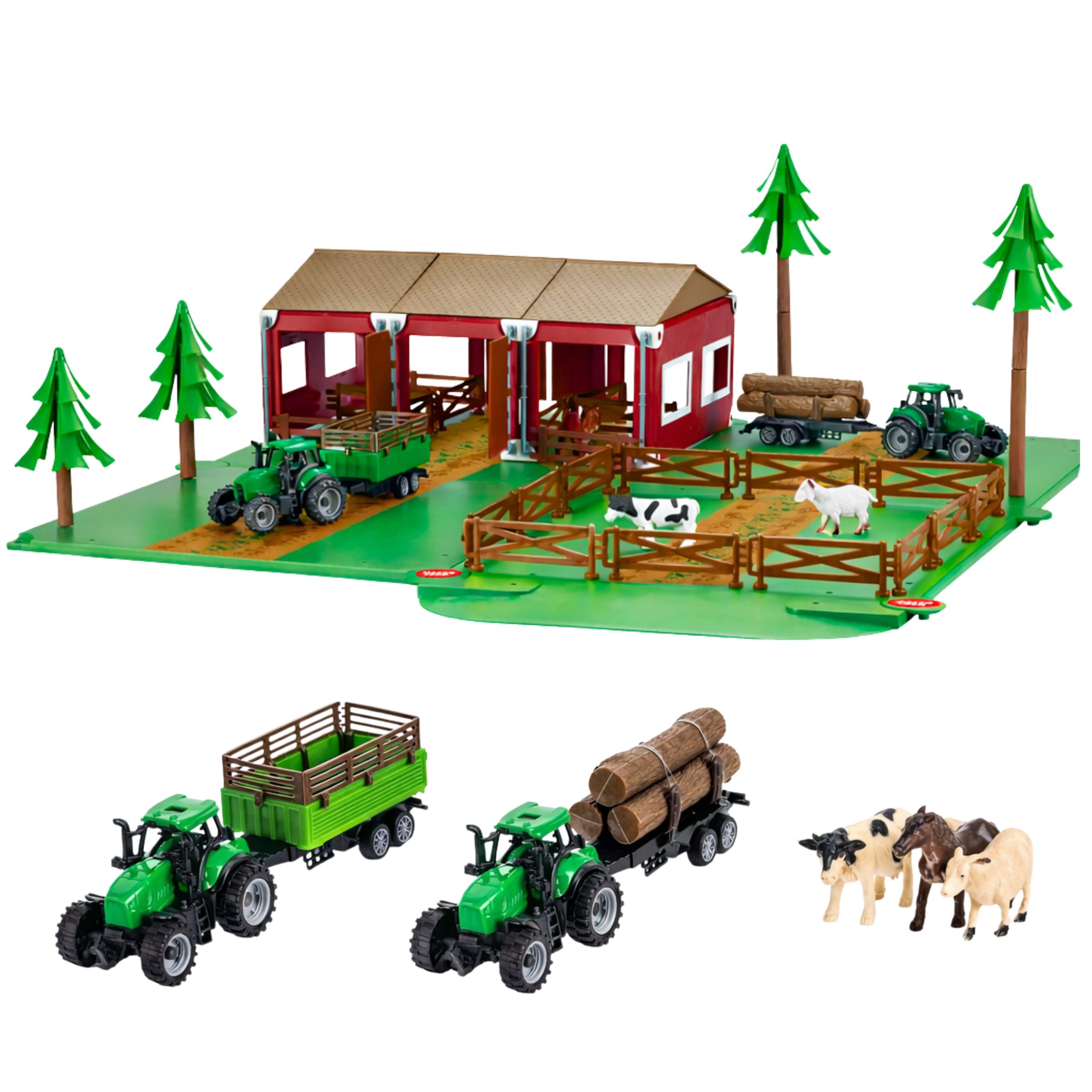 Farm Set Farmhouse Tractors Animals 102 Pcs.