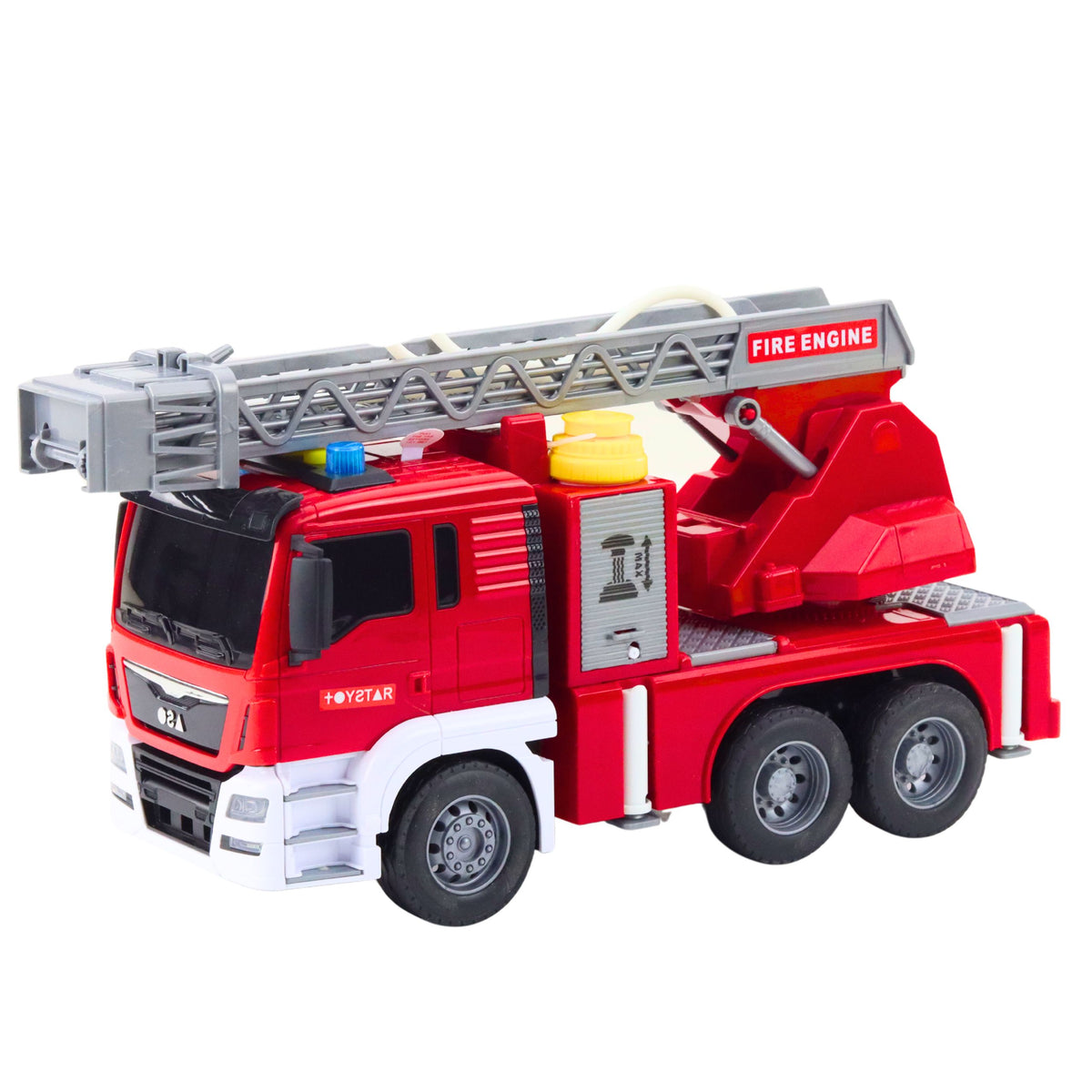 Dóiteáin Truck Le Boom Roinn Dóiteáin Tiomáint Uisce Doirteadh Soilse Fuaimeanna