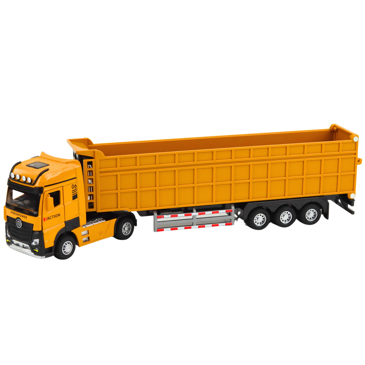 Camion dumper cabina in metallo luci suoni unità giallo
