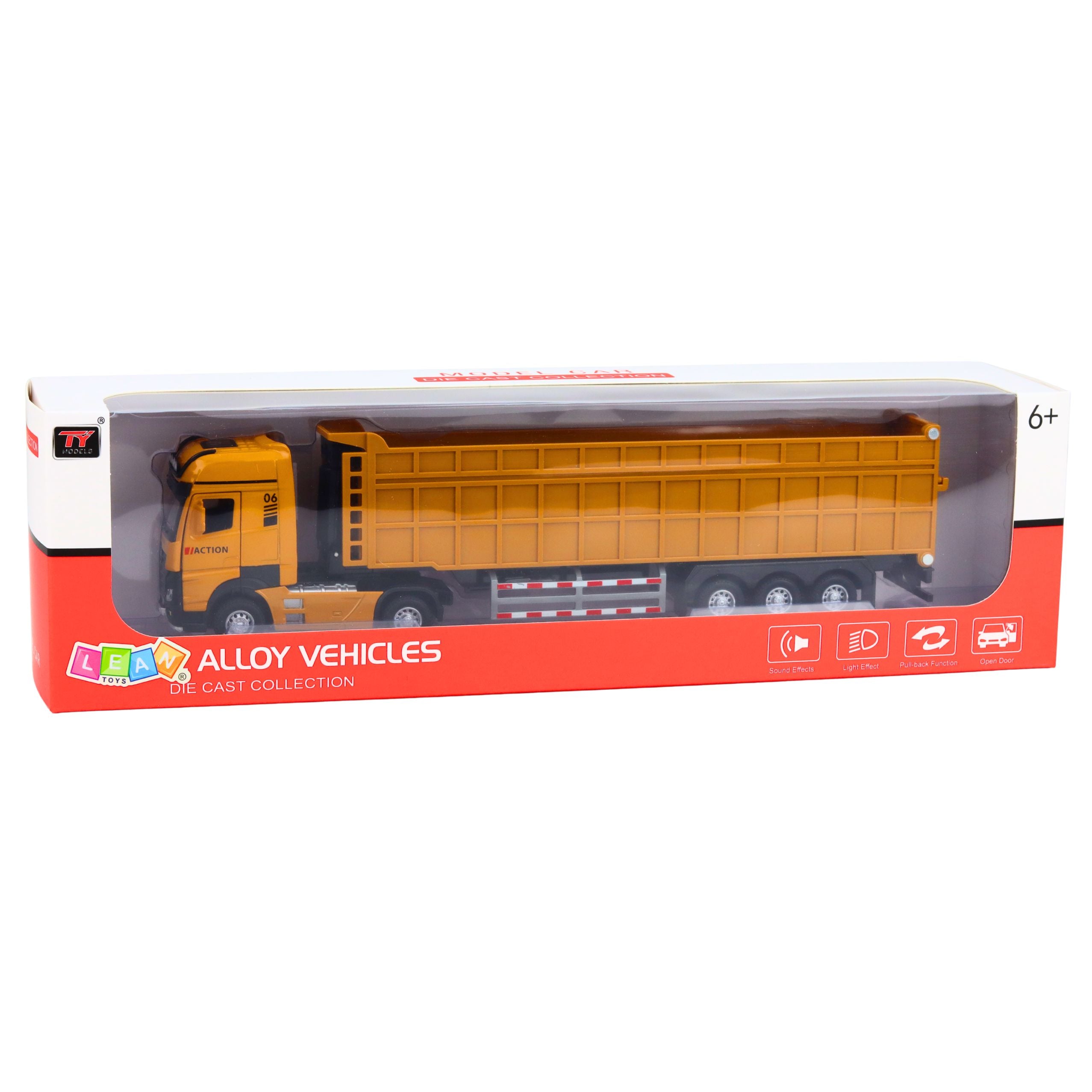 Truck Dumper Metal Cab Lights Sounds Drive Yellow