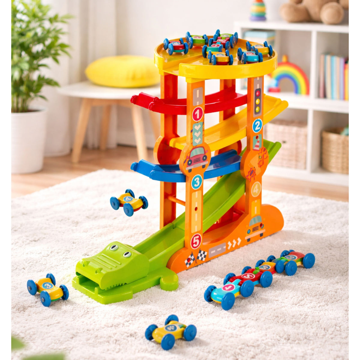 Crocodile Car Slide Balance Track 5 niveauer
