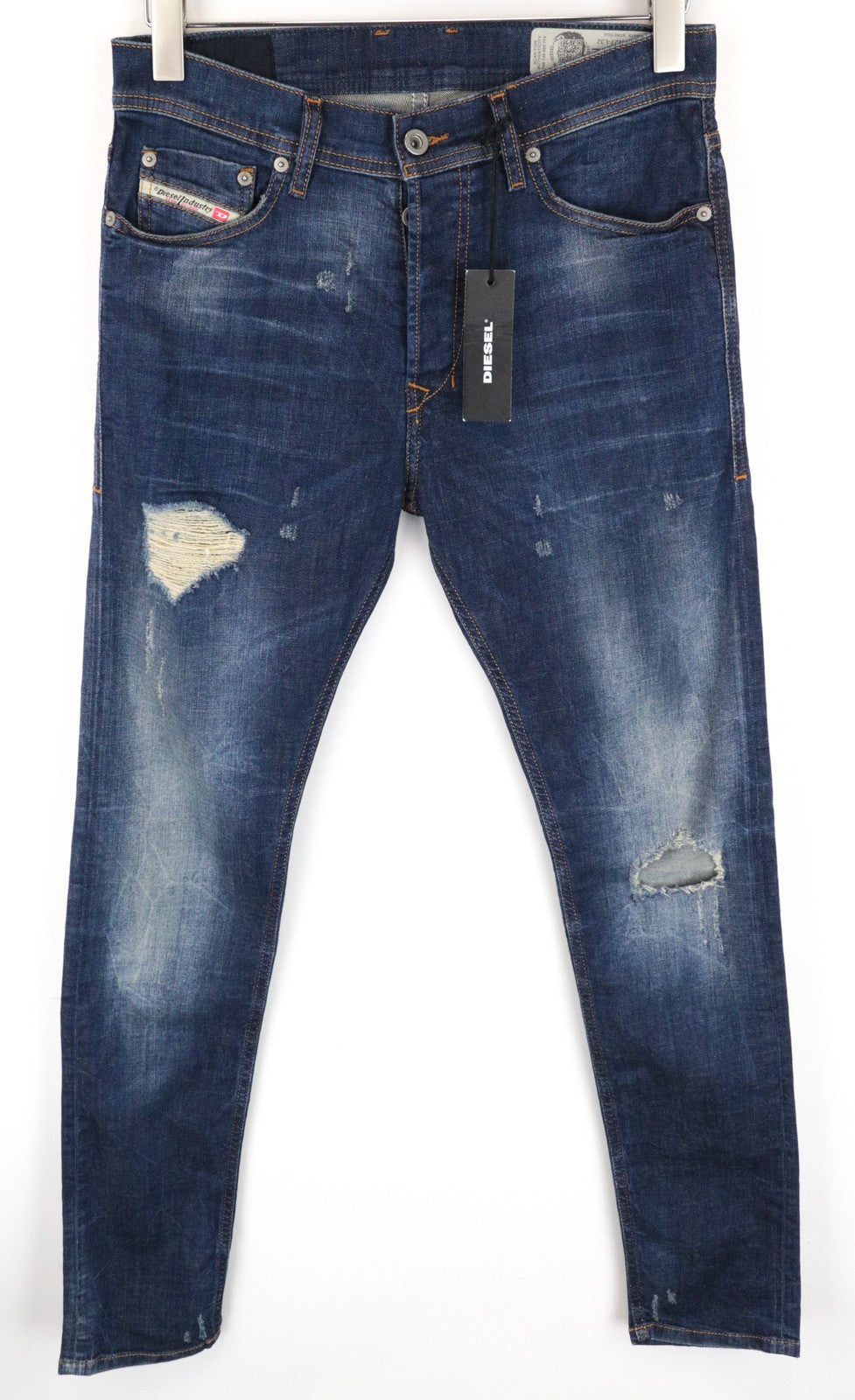 Diesel Tepphar 084tx Menslim Carrot Fit Blue Stretch Cotton Jeans