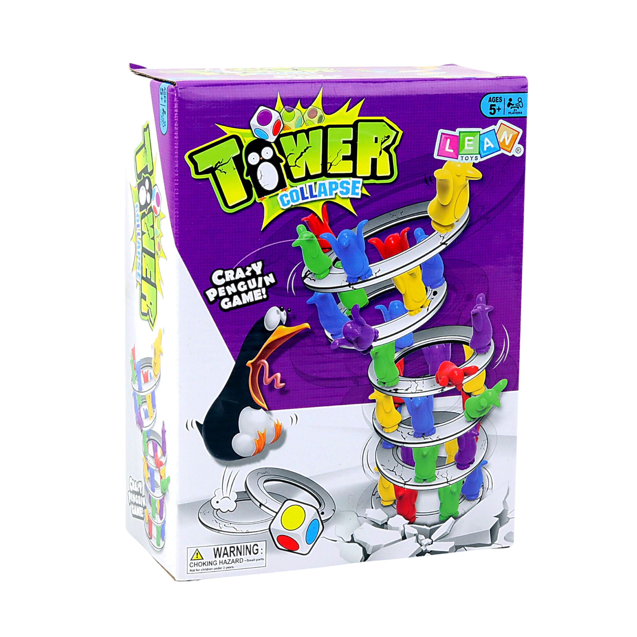 Crazy Penguins On The Tower Family Arcade Game Colorful