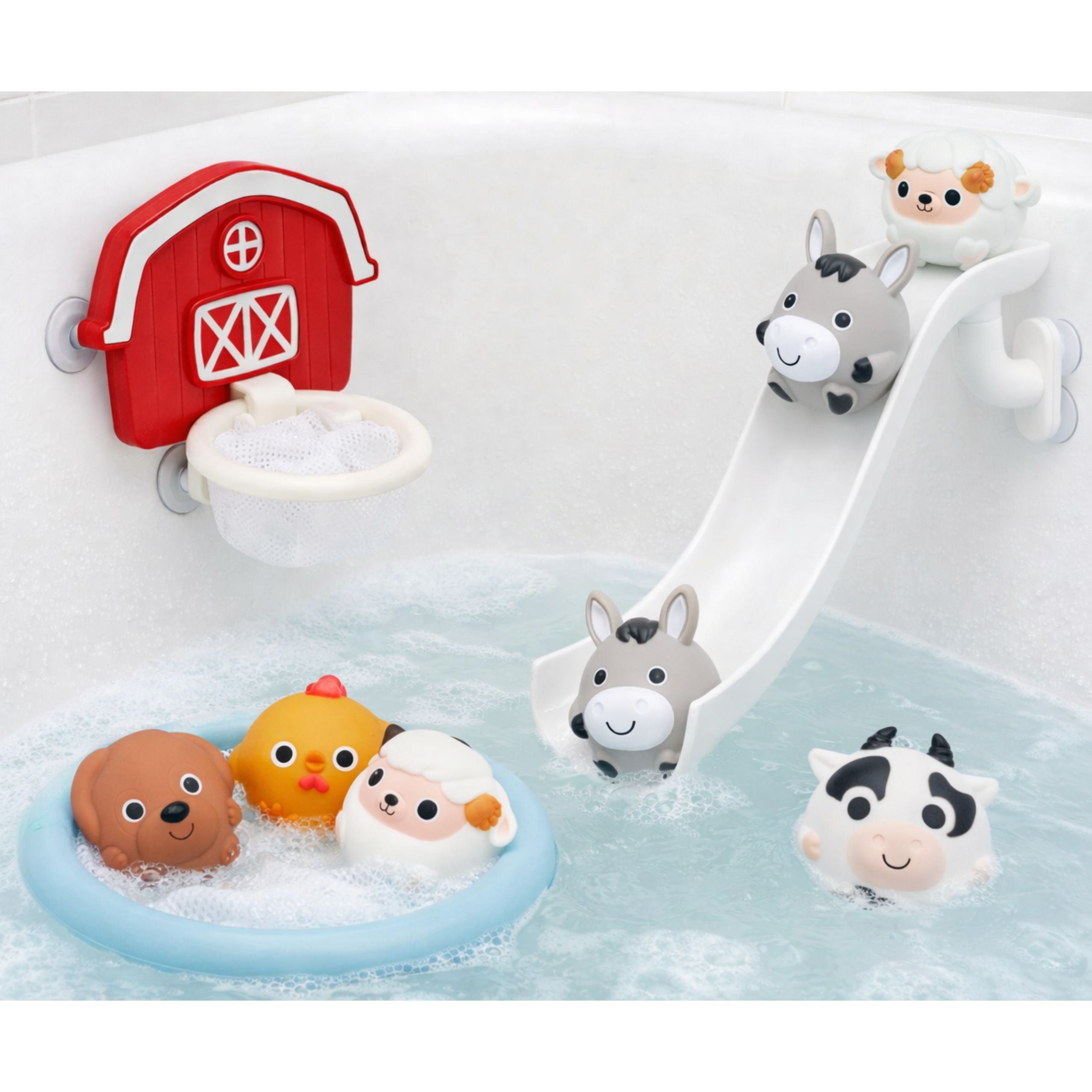 Bath Toys Pets Farm Slide Basket Strainer 10 Pcs.