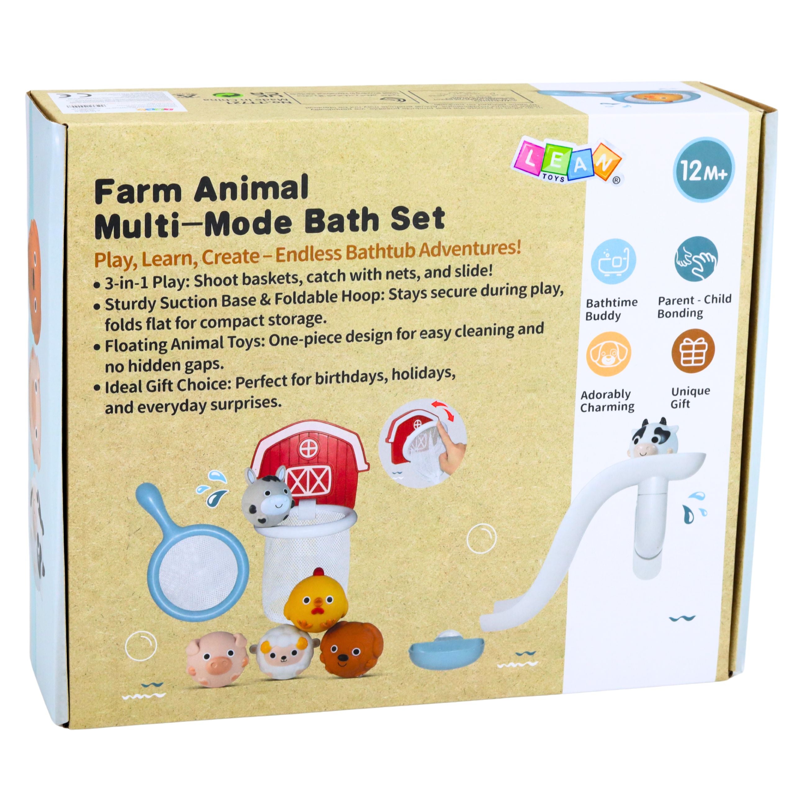 Bath Toys Pets Farm Slide Basket Strainer 10 Pcs.