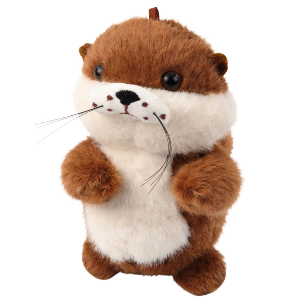 Plüschotter mit Wackelschwanz und Quietschgeräuschen Schlüsselanhänger 12,5 cm