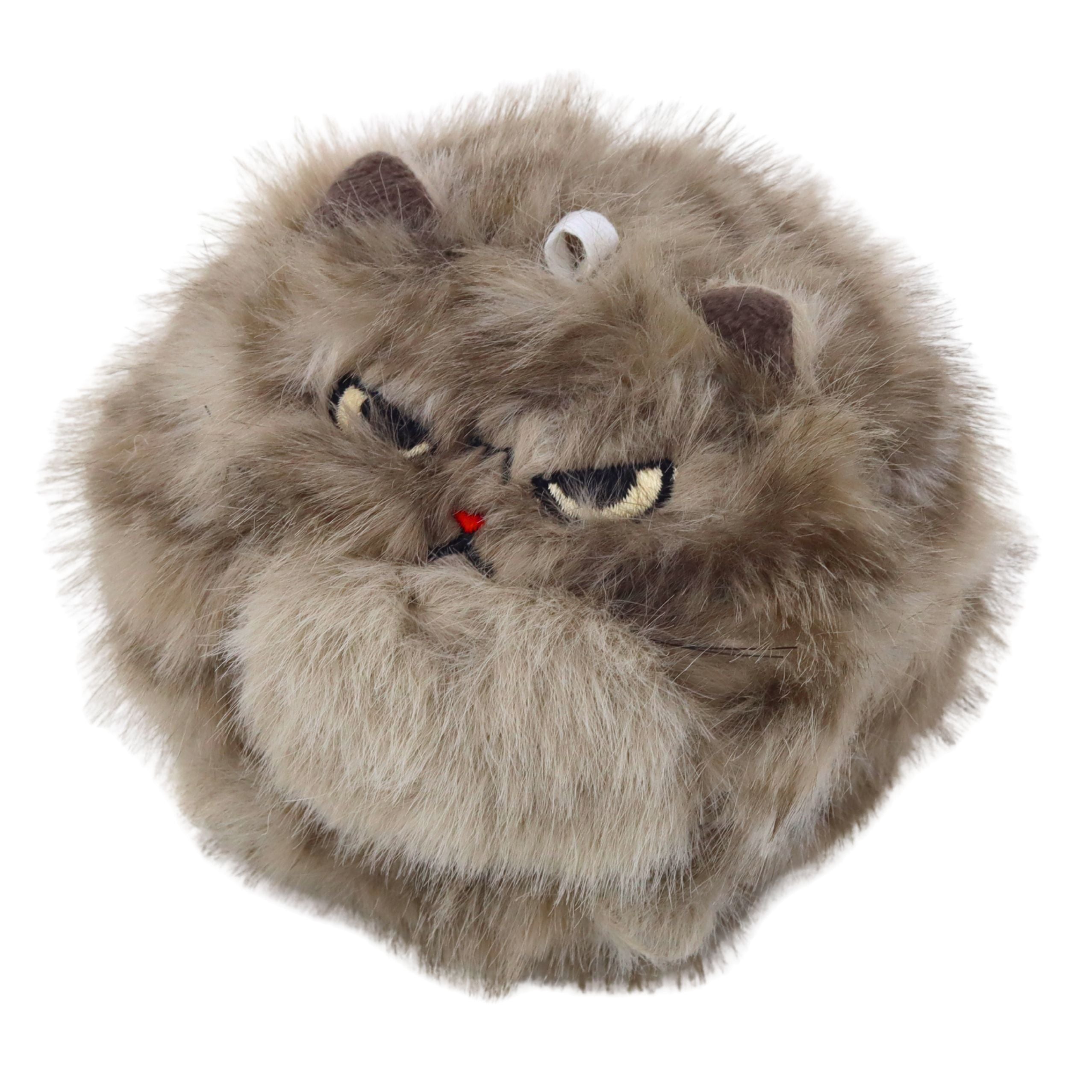 Plush Brown Kitten With Wiggle Tail Squeaking Sounds Keychain 9 Cm