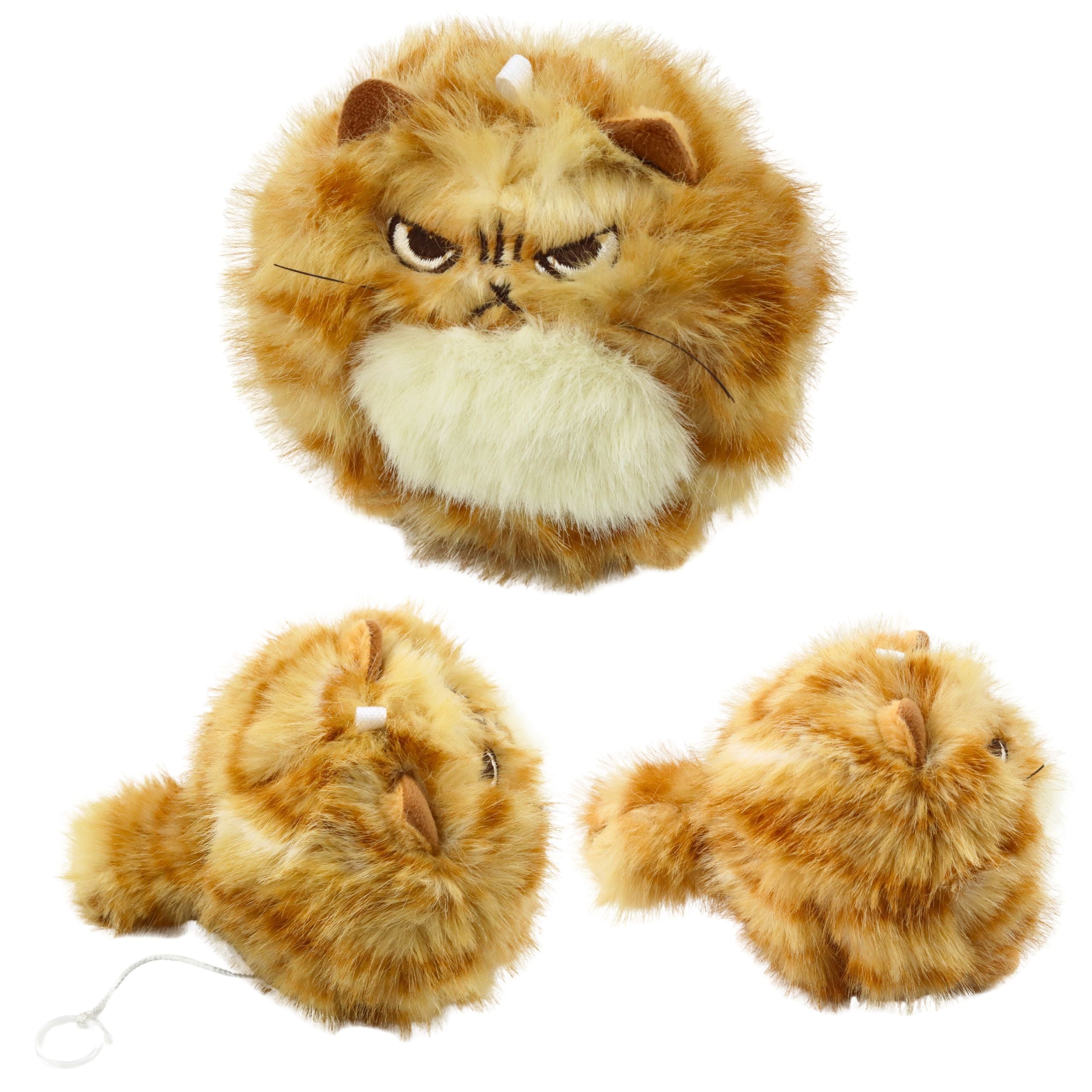 Plush Kitten With Wiggle Tail Squeaking Sounds Keychain 9 Cm