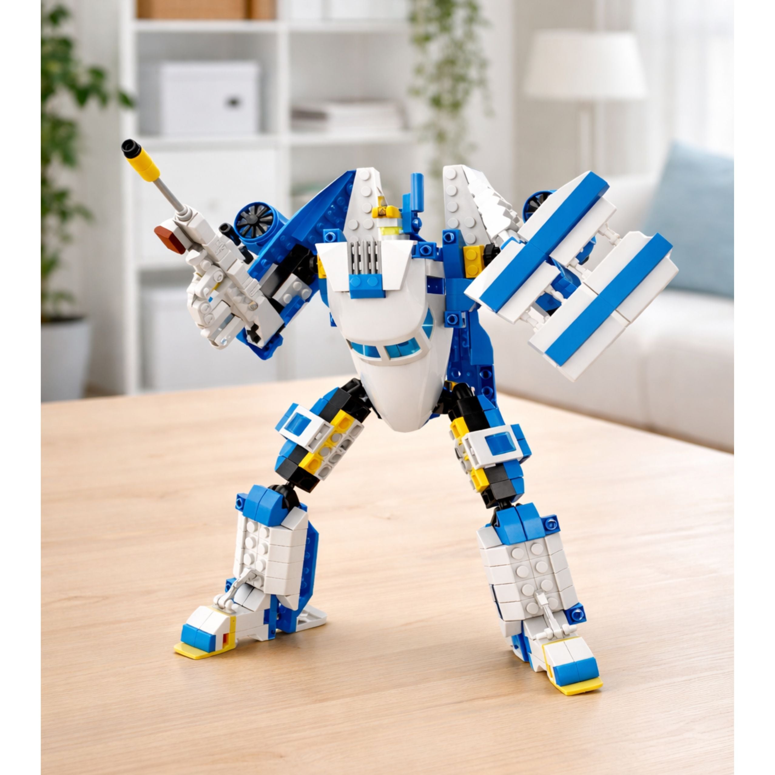 Building Blocks Passenger Plane Robot 2in1 Lights 417 Pcs.