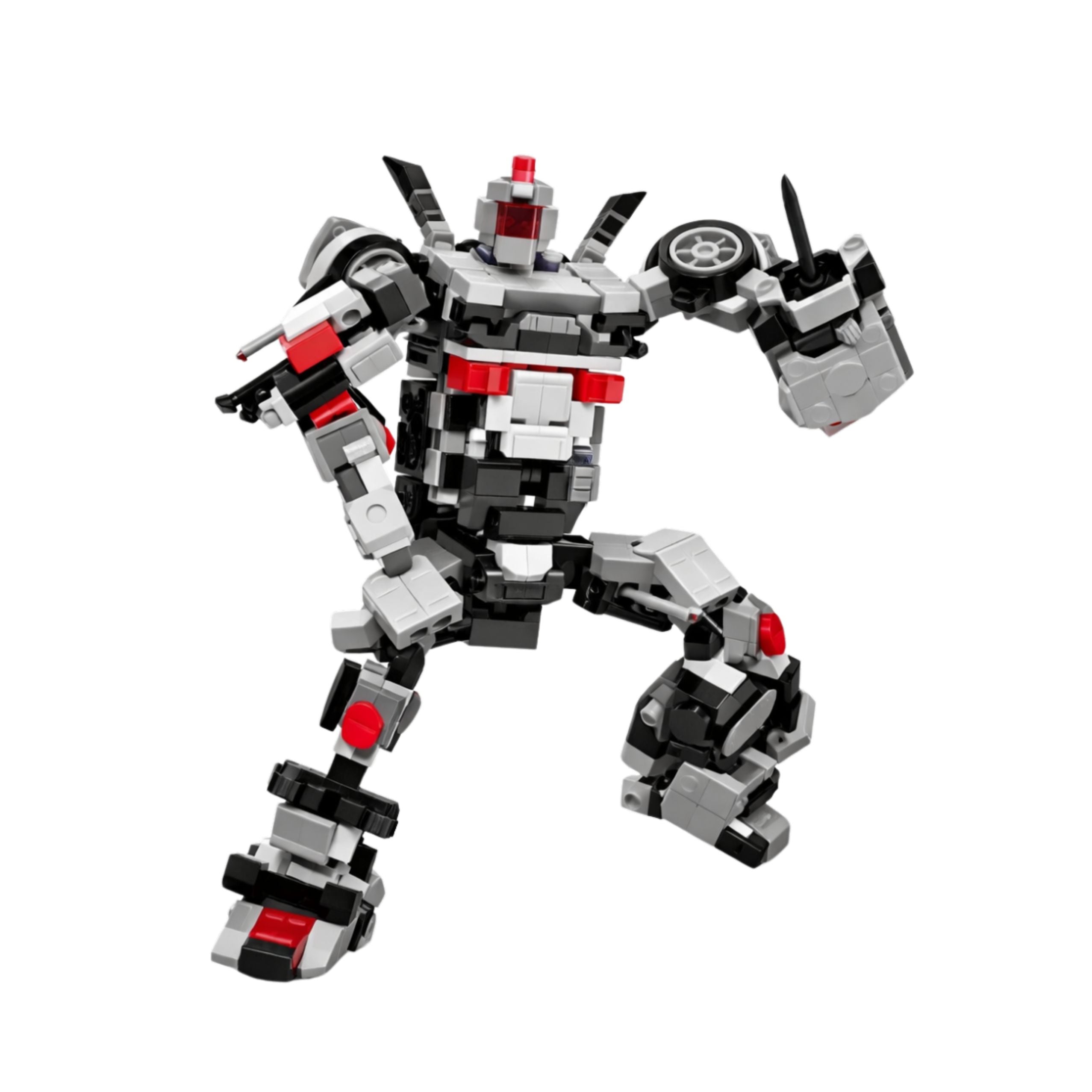 Construction Bricks Racing Car Robot 2in1 White 320 Pcs.