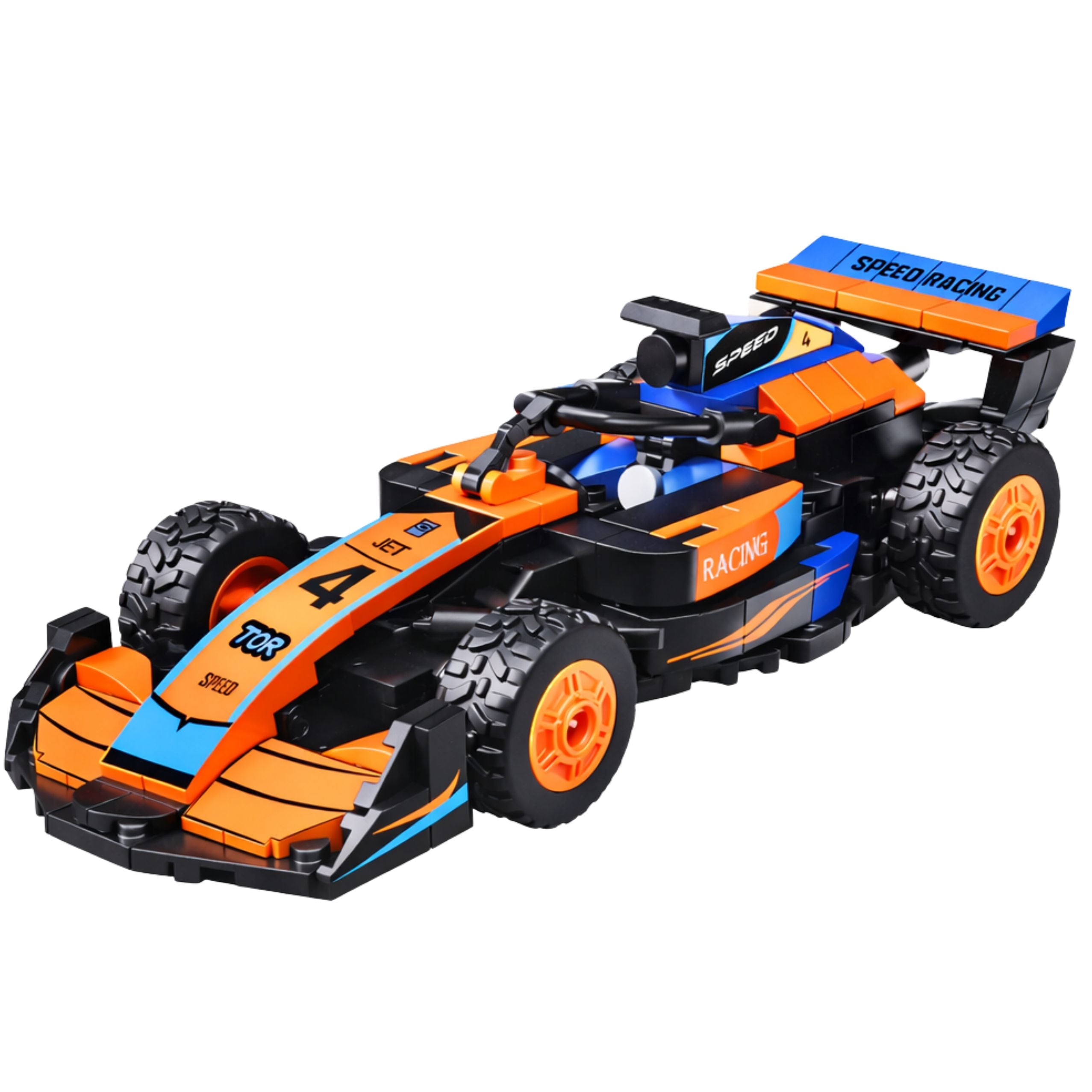 Construction Bricks Car Robot Racer 2in1 Orange 322 Pcs.