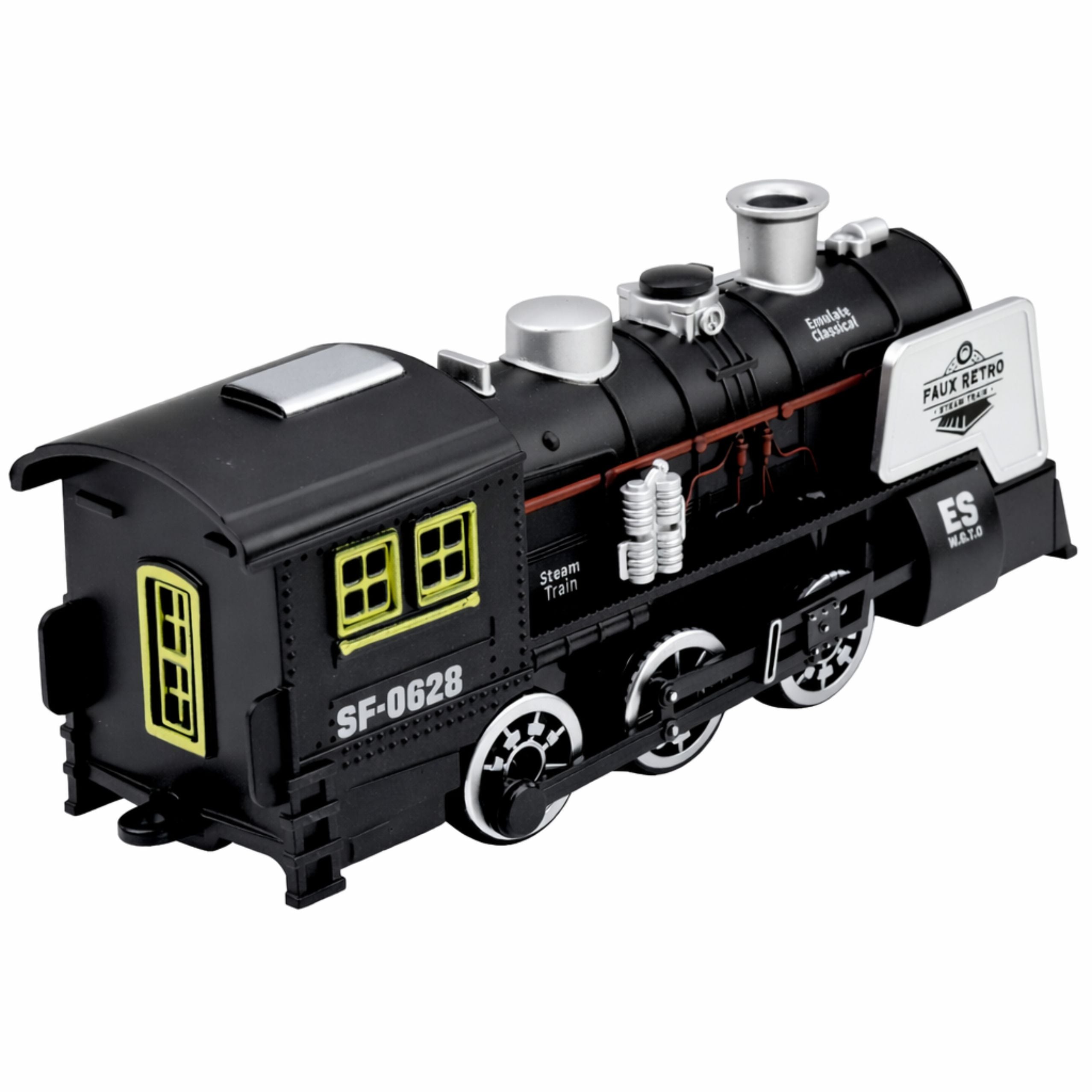 Classic Locomotive Obstacle Sensor Smoke Lights Sounds Black
