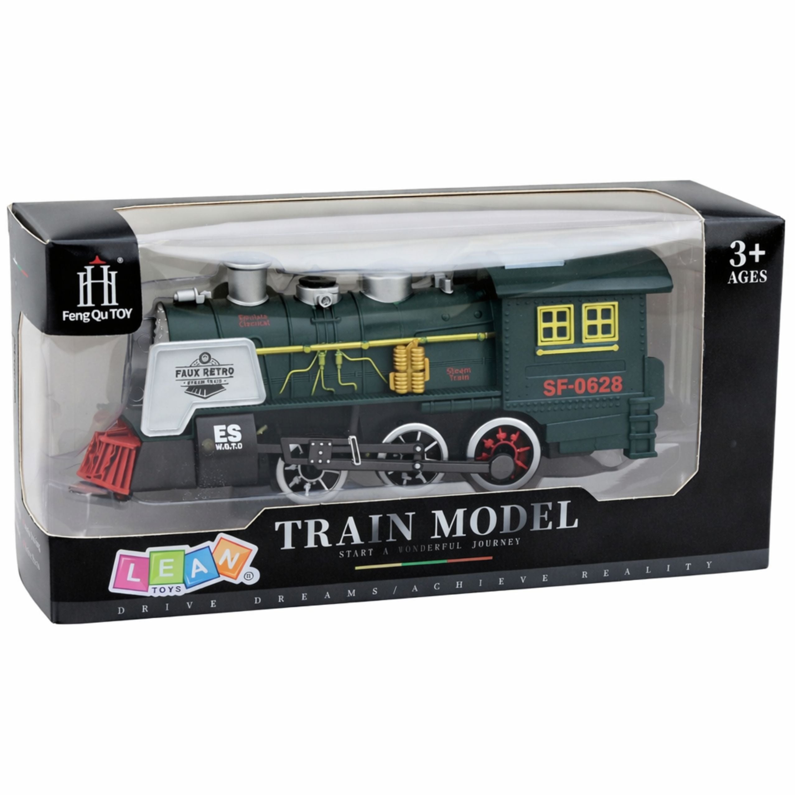 Classic Locomotive Obstacle Sensor Smoke Lights Sounds Green