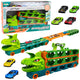 Dinosaur Truck With Springs Track For Cars Transporter Launcher 4in1