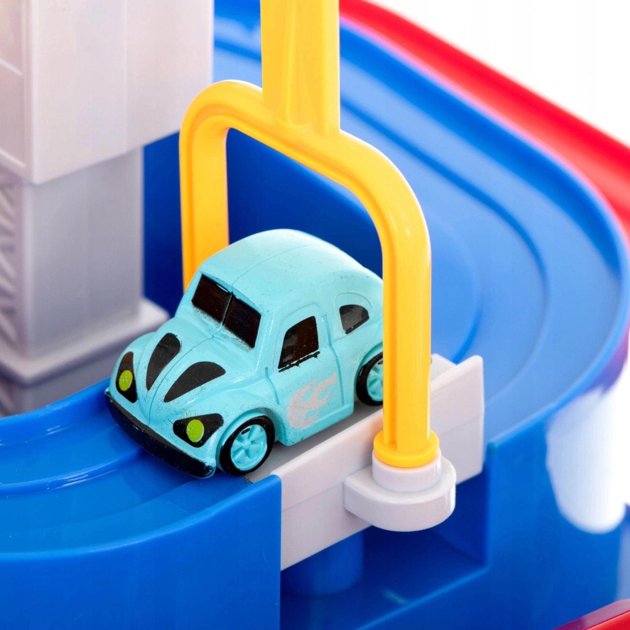 Car Obstacle Course Interactive Educational Parking Lot 4 Cars Blue