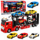 Lora Transporter Tow Truck With 4 Cars Lights Sounds