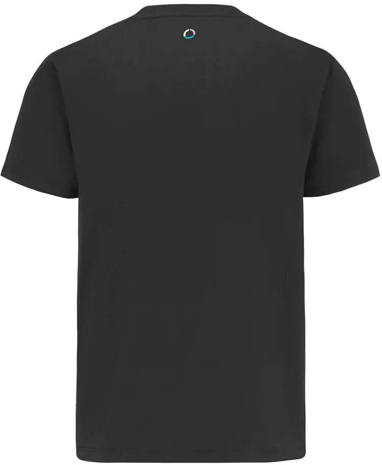 T-shirt Mercedes Uomo F1 Fw Logo Piccolo Nera
