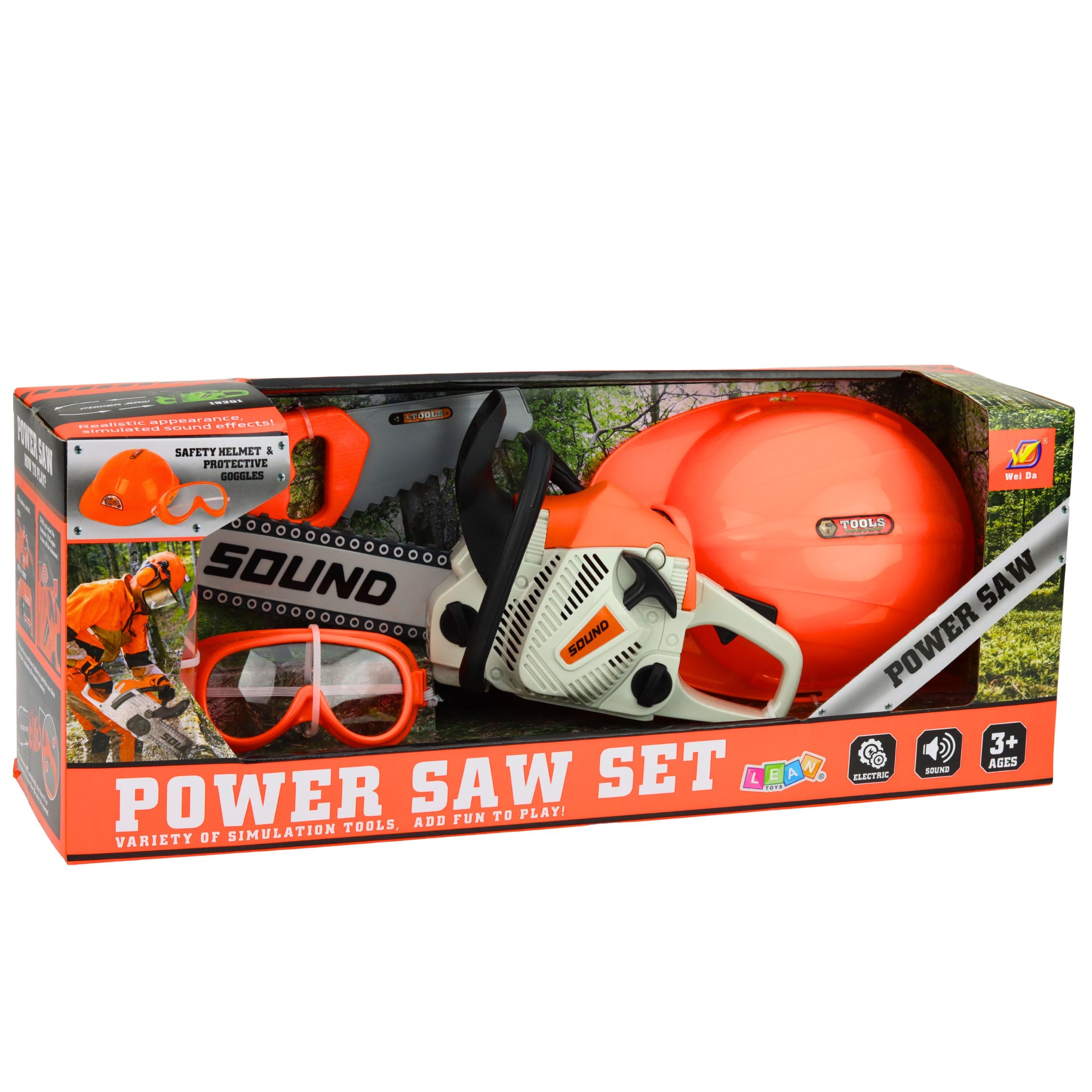 Diy Kit Chainsaw Helmet Glasses Tools Sounds